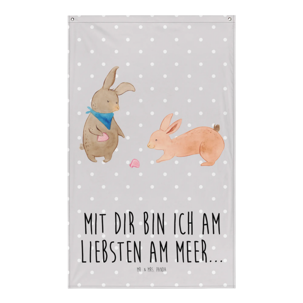 Tapestry Bunnies with seashell Father's Day, Mother's Day, collecting shells, rabbits, girlfriend, shells, girlfriends, best friend