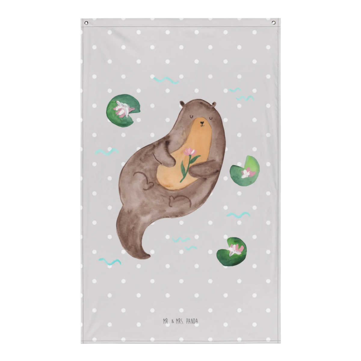 Wandteppich Otter Seerose Textil Wandbild, Tapisserie, Bildteppich, Wandschmuck, Wandbanner, Boho Wandteppich, Gobelin, Wandbild, Stoffbild, Wandbehang, Tapestry, Dekorativer Wandteppich, Deko Wandteppich, Wandtuch, Stoff Wandbild, Wandteppich, Hängedeko, Otter, Fischotter, Seeotter, Otter Seeotter See Otter