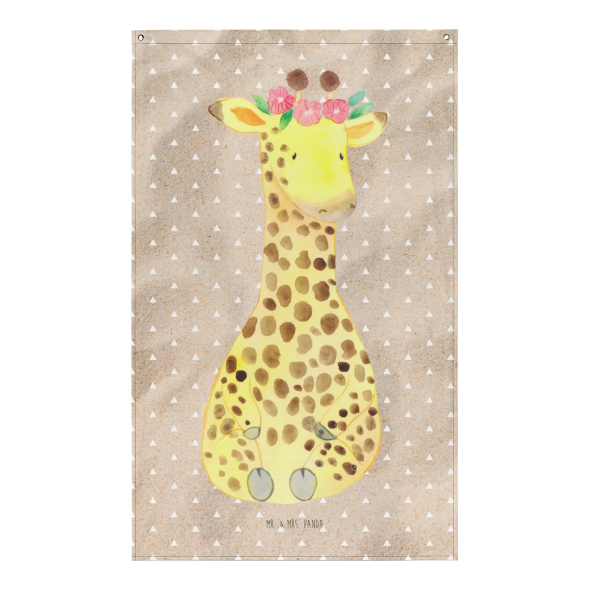 Tapestry giraffe flower wreath Africa, friend, adventurer, wreath of flowers, self-love