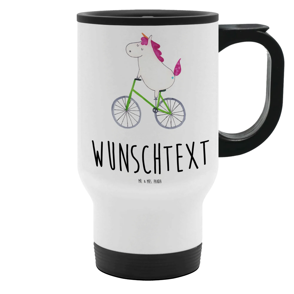 Personalised insulated mug unicorn cyclist cyclist gift, cycling, fairy dust, present, grief, wheel, love affliction, luxury problem, confetti