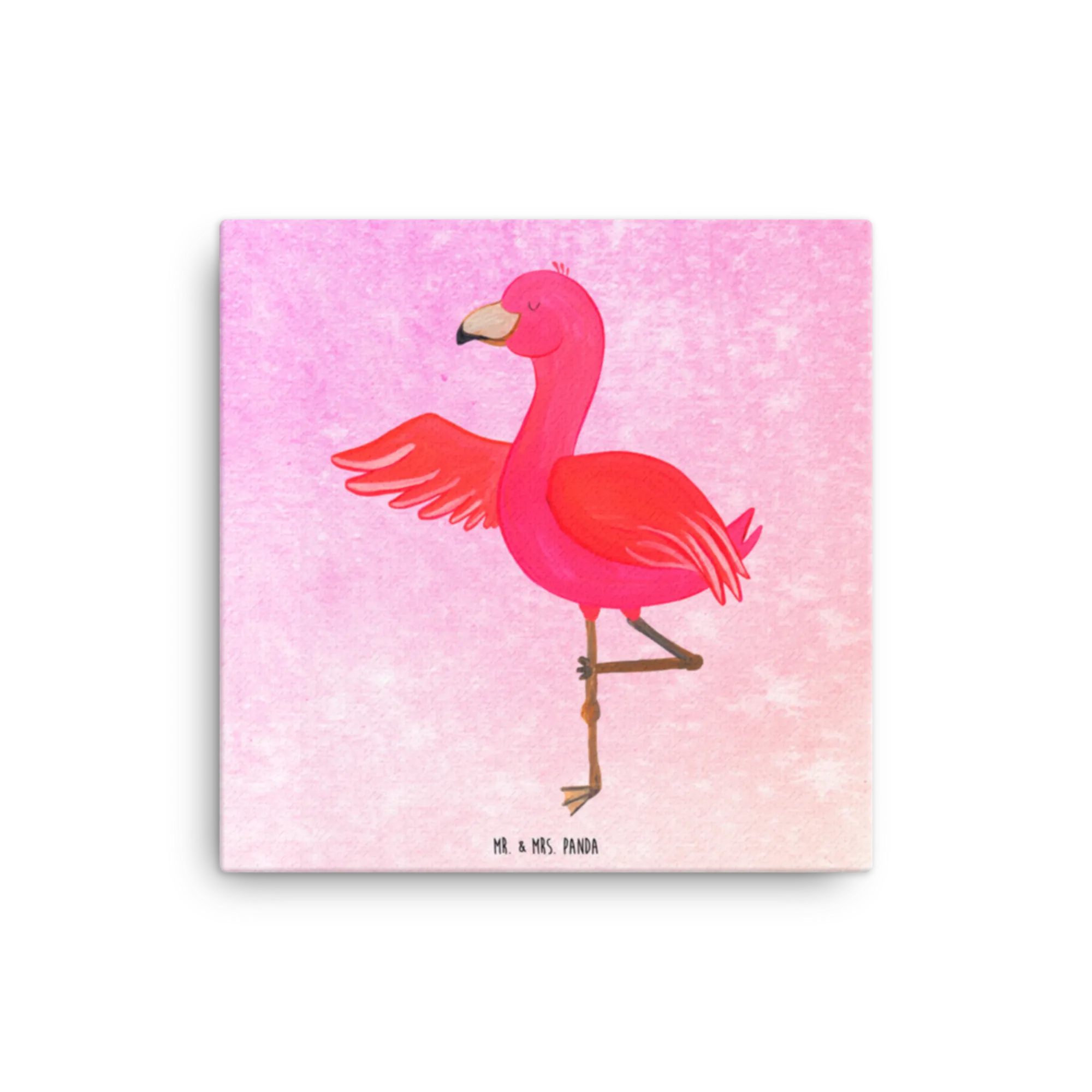 Canvas picture flamingo yoga Leinwand, Kunstdruck, Flamingo, Entspannung, Aufregen, Ärger, Namaste, Tiefenentspannung, Yoga, Yoga-Übung, Achtsamkeit, Vogel