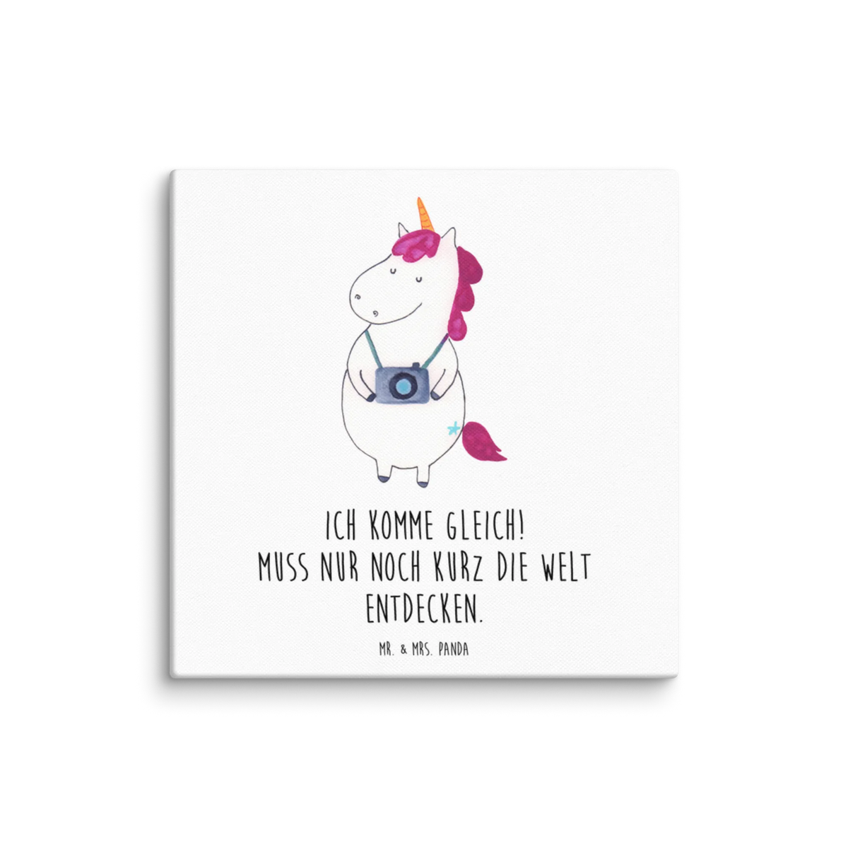 Leinwand Bild Einhorn Fotograf Leinwand, Kunstdruck, Unicorn, Einhorn, Einhörner, Einhorn Deko, Weltenbummler, Kamera, Fotograf, Reise, Reisen, Fotografie, Kurztrip, Städtereise, Urlaub, Weltreise, Tourist