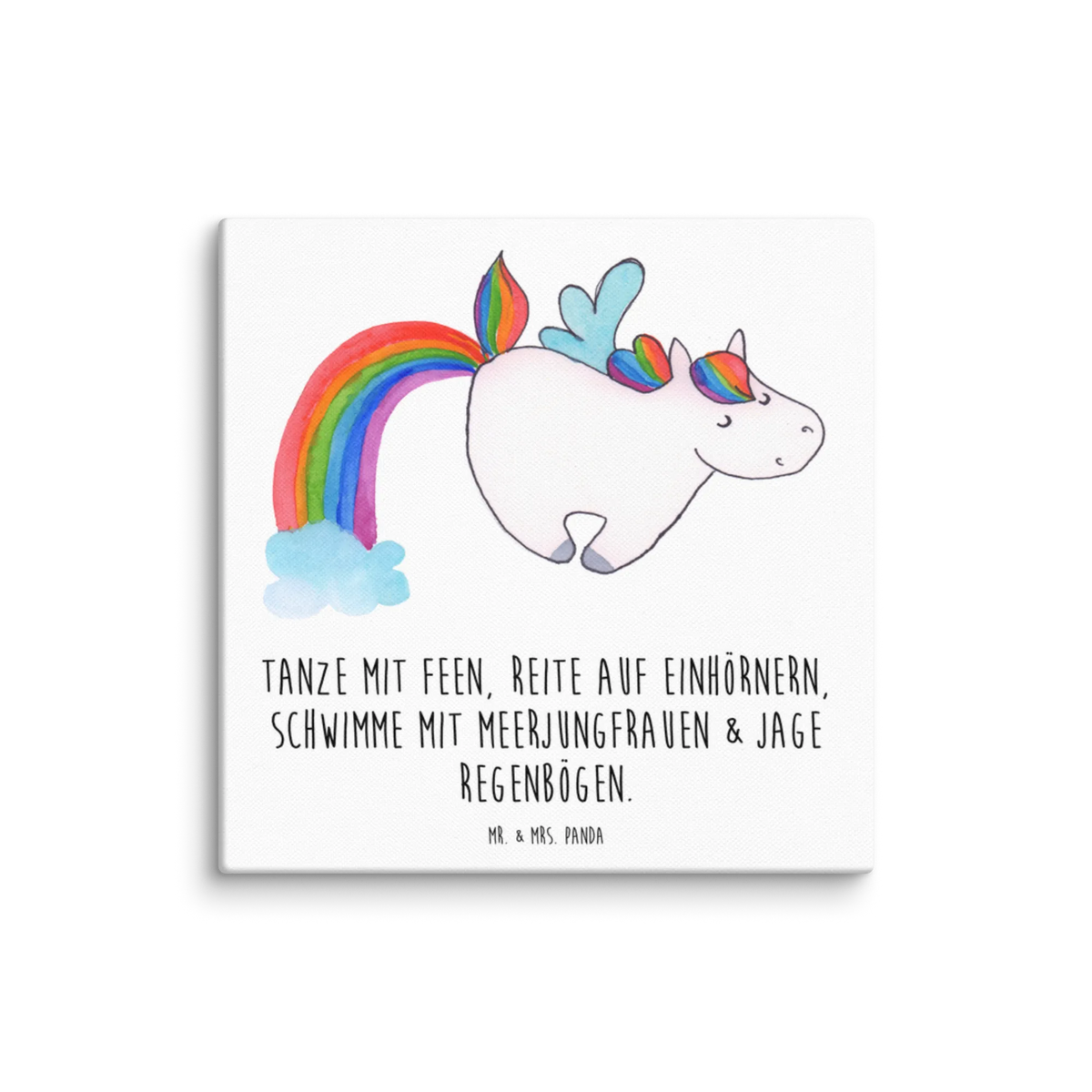 Canvas picture unicorn Pegasus playing, saying fun, reality, growing up, rainbow, pegasus, unicorn love