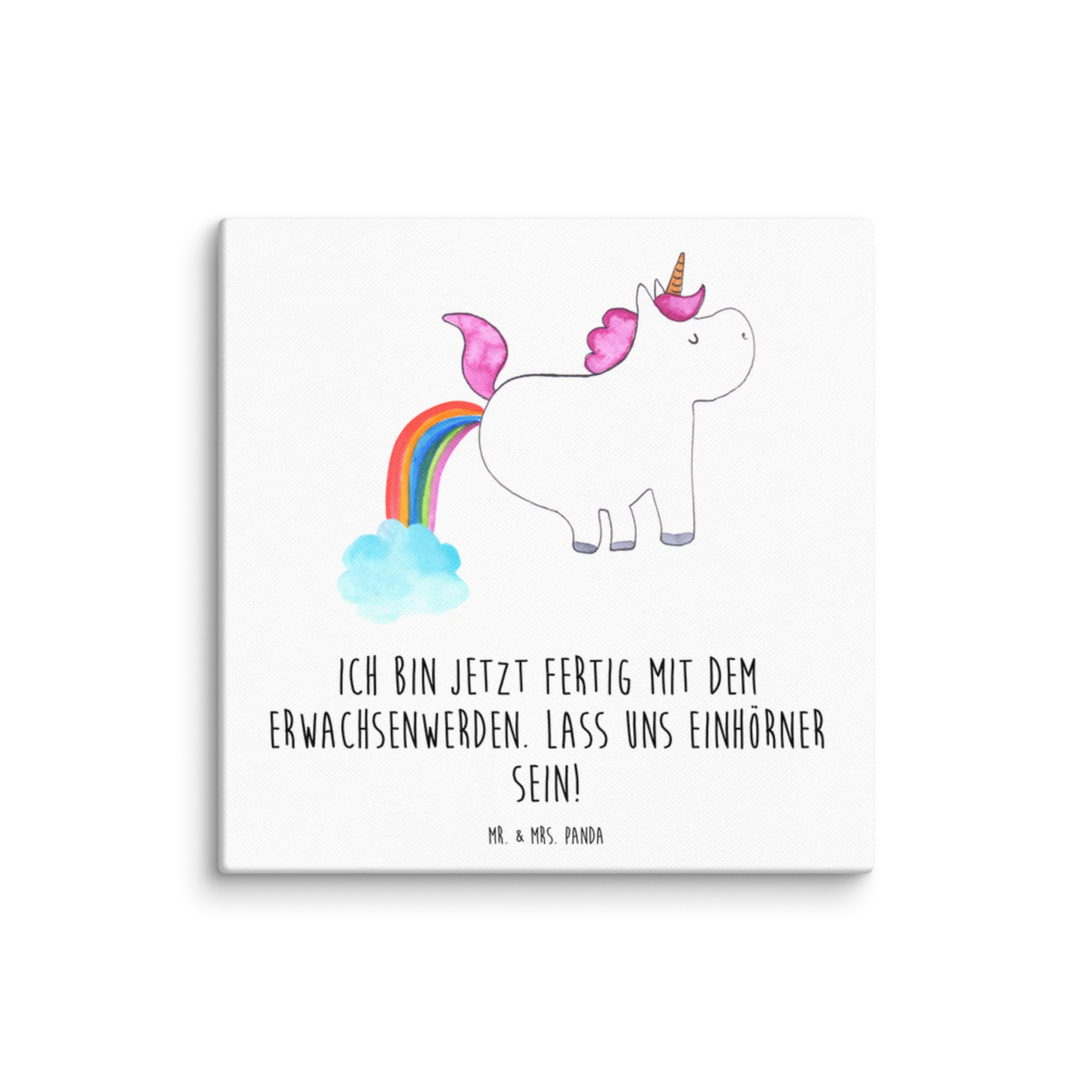 Leinwand Bild Einhorn Pupsen Leinwand, Kunstdruck, Unicorn, Einhorn, Einhörner, Einhorn Deko, Spaß, Regenbogen, Glitzer, Lustig, Pups, Erwachsenwerden, Einhornpower, Freundin