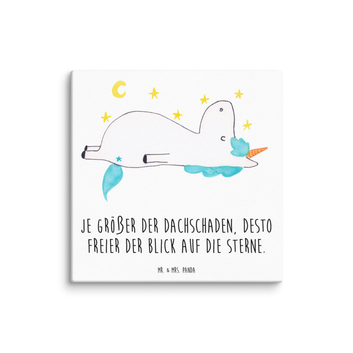 Leinwand Bild Einhorn Sternenhimmel Kunstdruck, Leinwand, Unicorn, Einhorn, Einhörner, Einhorn Deko, Dachschaden, Verrückt, Sternenhimmel, Sterne