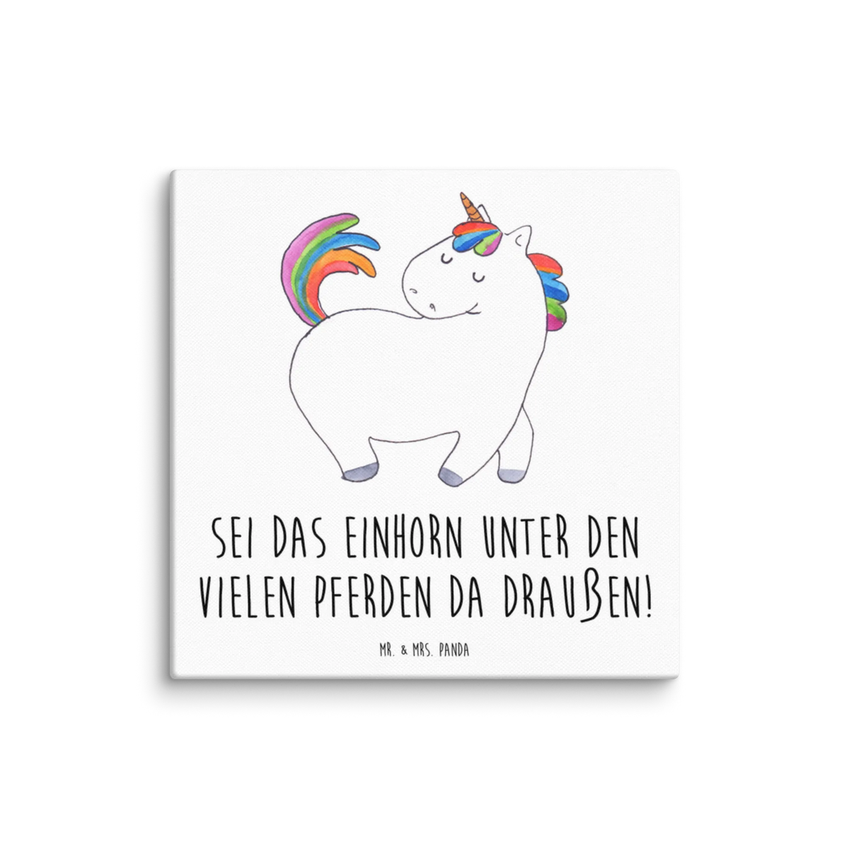 Leinwand Bild Einhorn Stolzieren Kunstdruck, Leinwand, Unicorn, Einhorn, Einhörner, Einhorn Deko, Pferd, Anders, Reiten, Bunt, Reiter, Freundin, Geschenk, Stolz