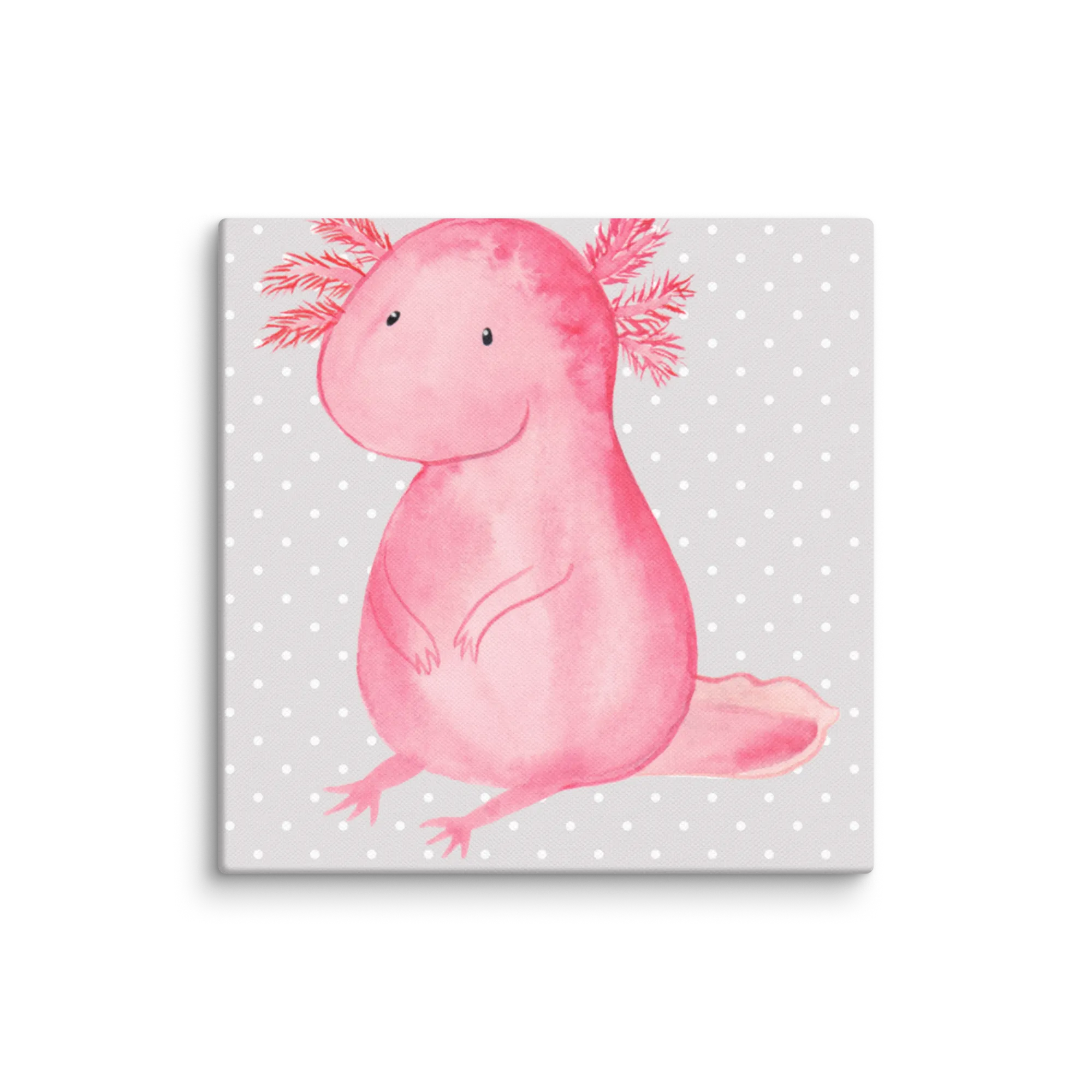 Leinwand Bild Axolotl Niedlich Leinwand, Kunstdruck, Molch, Axolotl, Axolot, Liebe, Lebensweisheit, Fröhlich, Lebensstil, Freundin, Weisheit, Vergnügt, Zufrieden