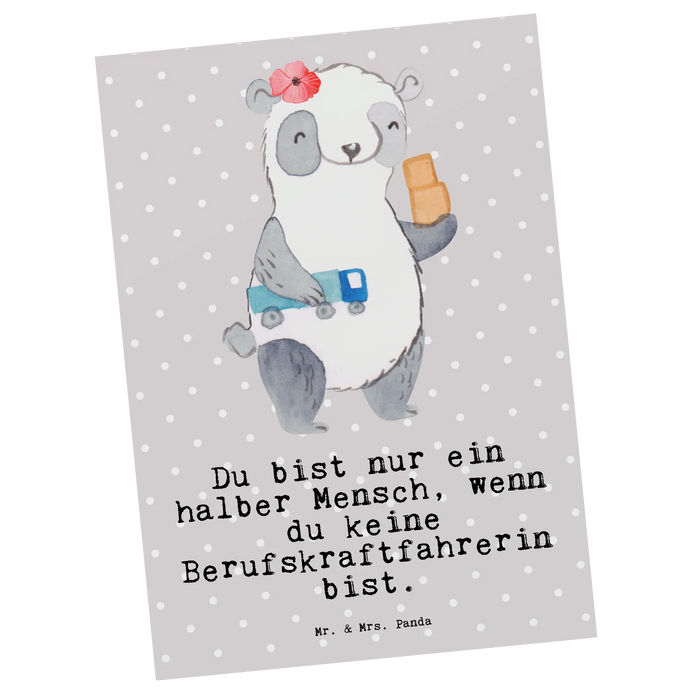 Postkarte Berufskraftfahrerin Herz
