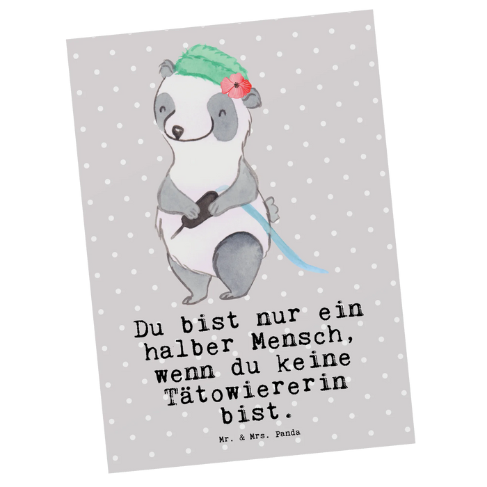Postkarte Tätowiererin Herz