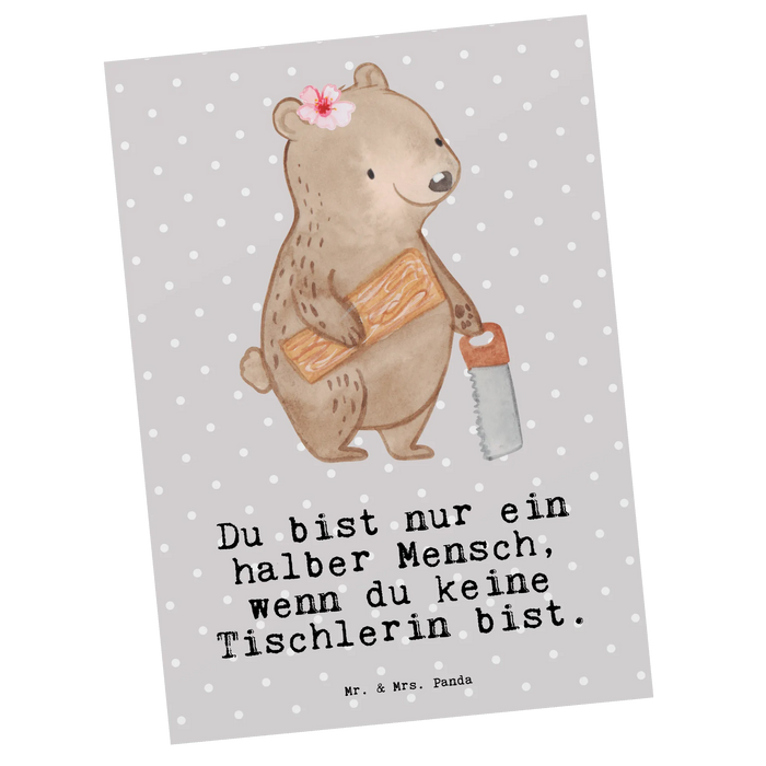 Postkarte Tischlerin Herz