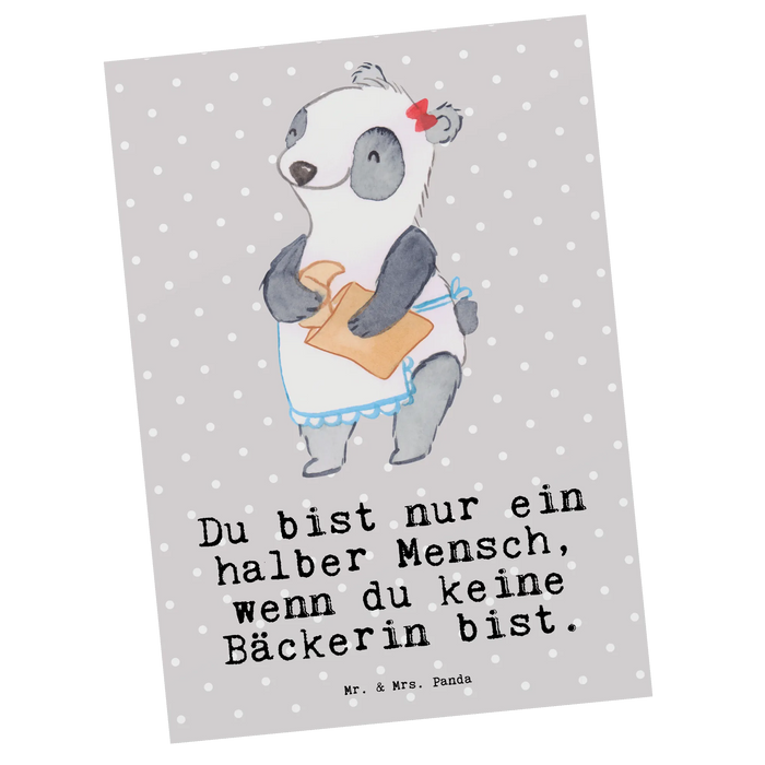 Postkarte Bäckerin Herz