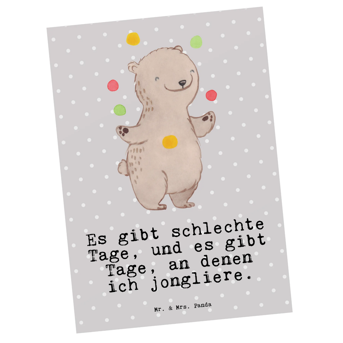 Postkarte Bär Jonglieren Motivkarte, Designkarte, einzelkarte, bildkarte, spruchkarte, Fotokarte, Postkarte, Postkarten, Kunstkarten, Grußkarte, kunstkarte, Ansichtskarte, Ansichtskarten, Geschenk, Schenken, Sport, Sportart, Hobby, Danke, Dankeschön, Auszeichnung, Gewinn, Sportler, Zirkus, Jonglieren, Artistik, Jongleur