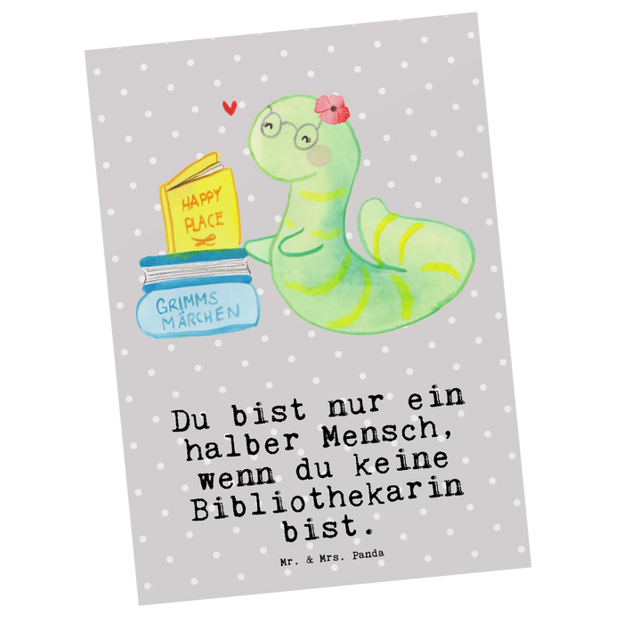 Postcard Librarian Heart