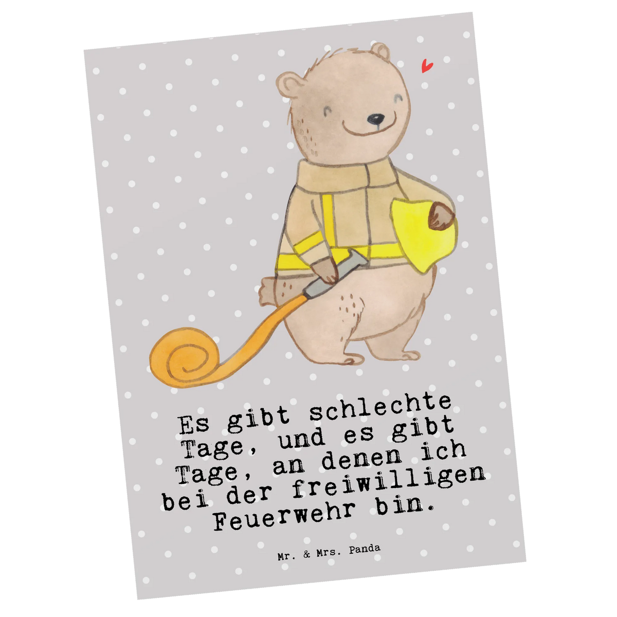 Postkarte Bär Freiwillige Feuerwehr