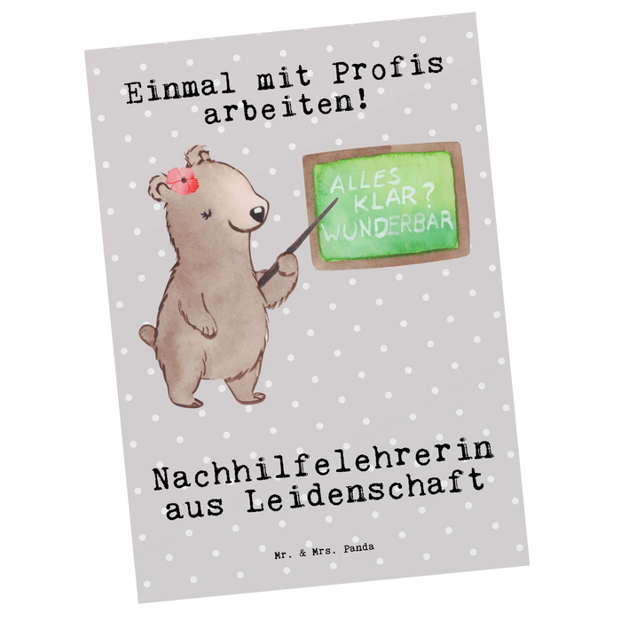 Postkarte Nachhilfelehrerin Leidenschaft