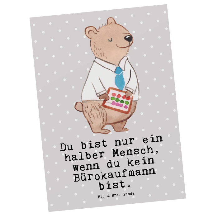 Postkarte Bürokaufmann Herz
