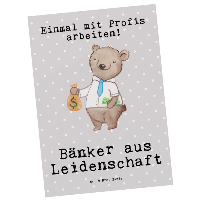 Postkarte Bänker Leidenschaft