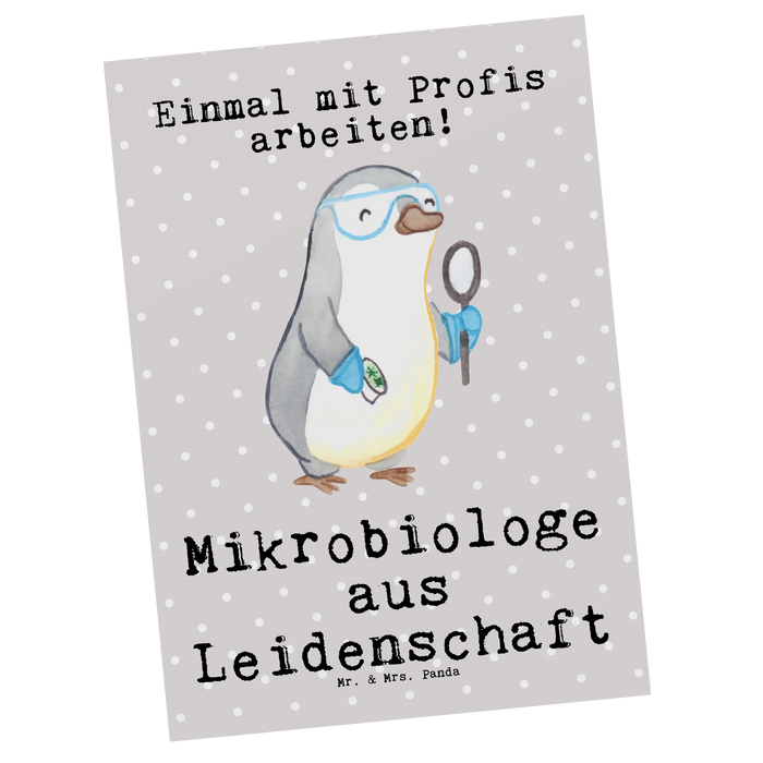 Postkarte Mikrobiologe Leidenschaft