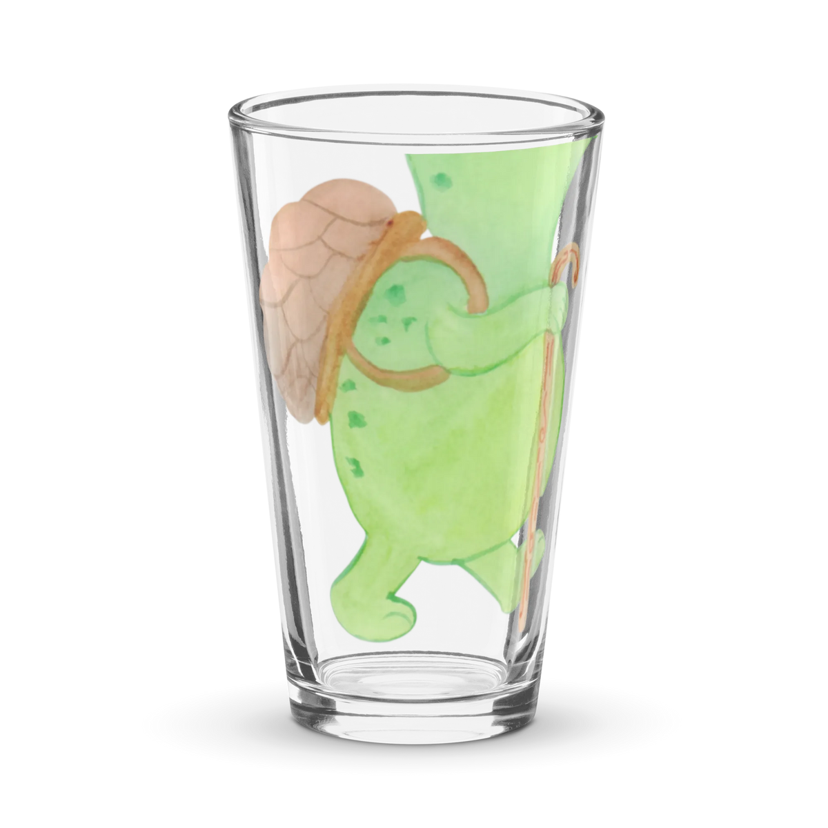 Personalized Drinking Glass tortoise walker