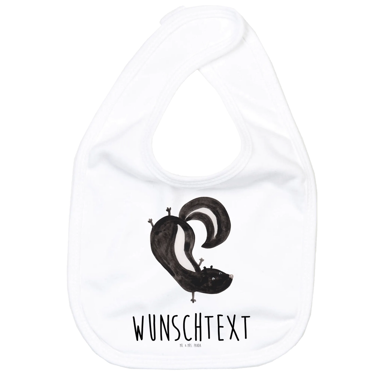 Personalised bib skunk handstand playground, predator, stink, wild animal, child, playful