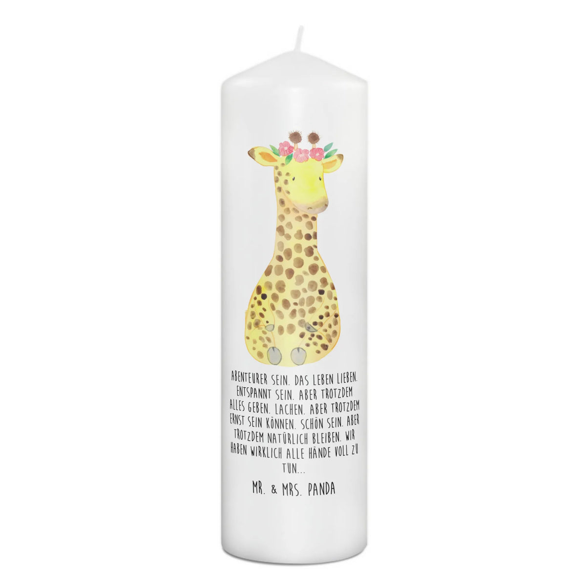 Candle giraffe flower wreath Africa, friend, wreath of flowers, self-love, adventurer