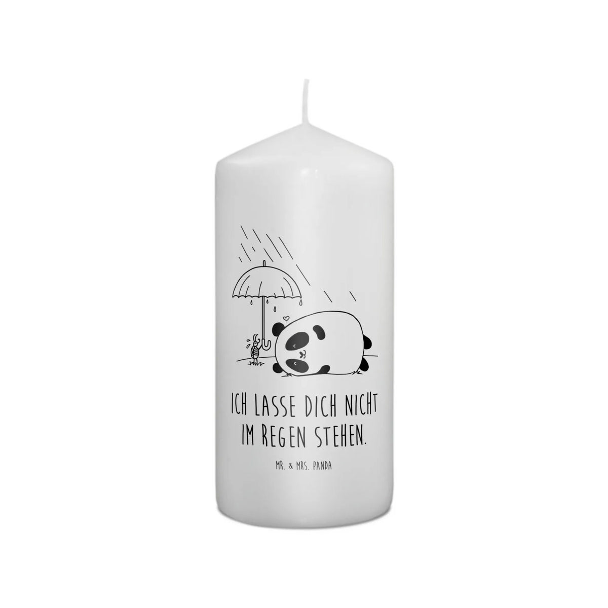 Candle Panda Friendship Bedruckte Kerze, Stumpenkerze, Kerze, Wachskerze, Blockkerze, Zylinderkerze, Erinnerungskerze, Erinnerungslicht
