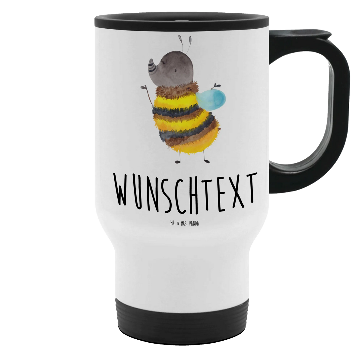 Personalised insulated mug bumblebee fluffy card, gift ideas, gifts, small animals, cute, cute animal motives, hand drawn, funny sayings, good mood, special gifts, animal lover, Flower, Nature, Fluffy, Bumblebee