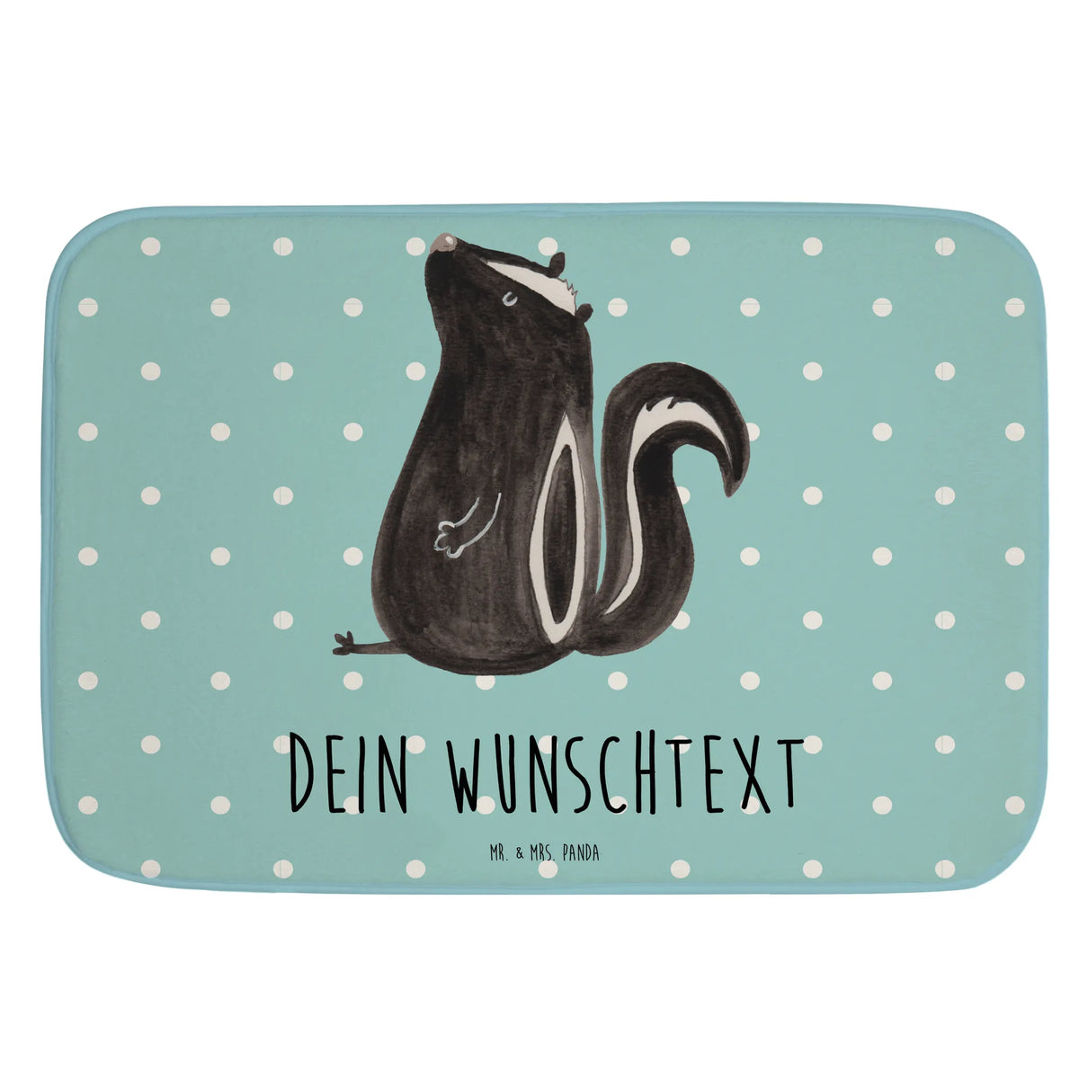 Personalised bath mat skunk Sit know-it-all, wild animal, law, stinky, predator