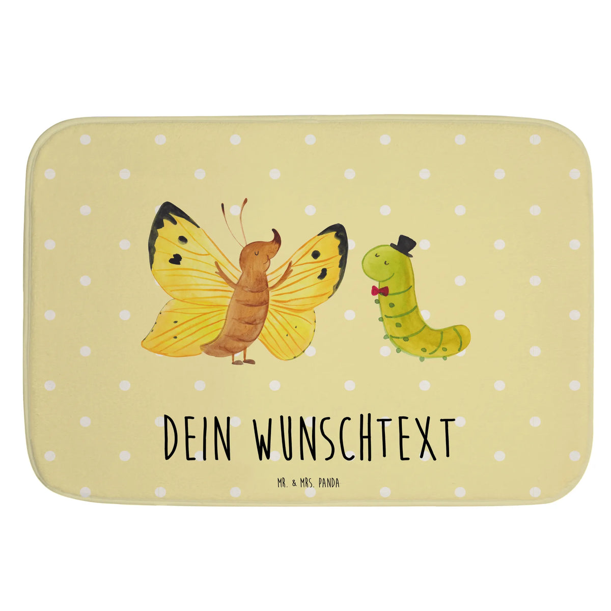 Personalised bath mat Caterpillar butterfly card, gift ideas, gifts, small animals, cute, cute animal motives, hand drawn, funny sayings, good mood, special gifts, animal lover, development, growing up, beauty, lemon butterfly, hat, butterfly, cocoon, Caterpillar