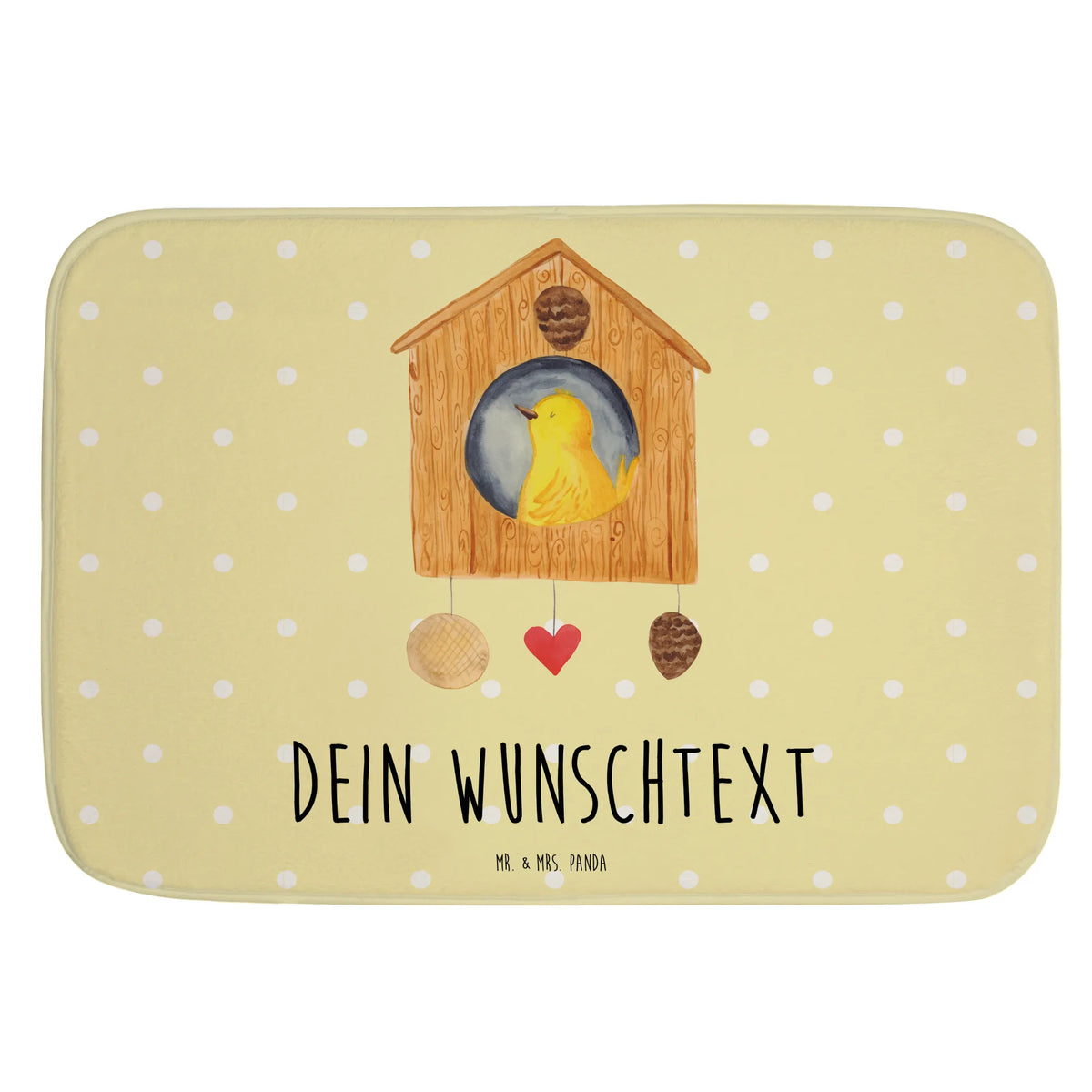 Personalised bath mat Bird House card, gift ideas, gifts, small animals, cute, cute animal motives, hand drawn, funny sayings, good mood, special gifts, animal lover, Bird, birds, birdhouse, our house, favorite place, apartment