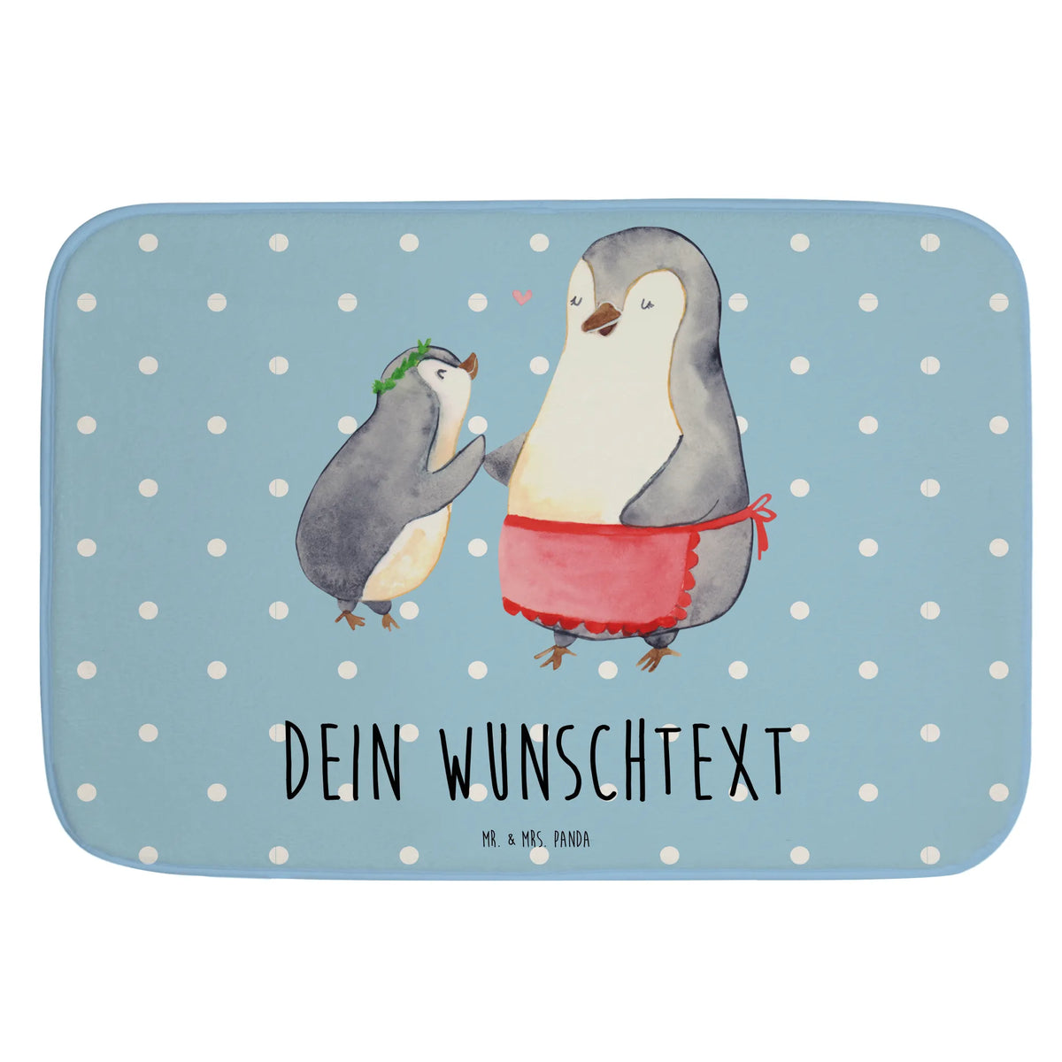 Personalised bath mat Penguin with child Father's Day, Mother's Day, Mother, Mummy, Birthday, Gift