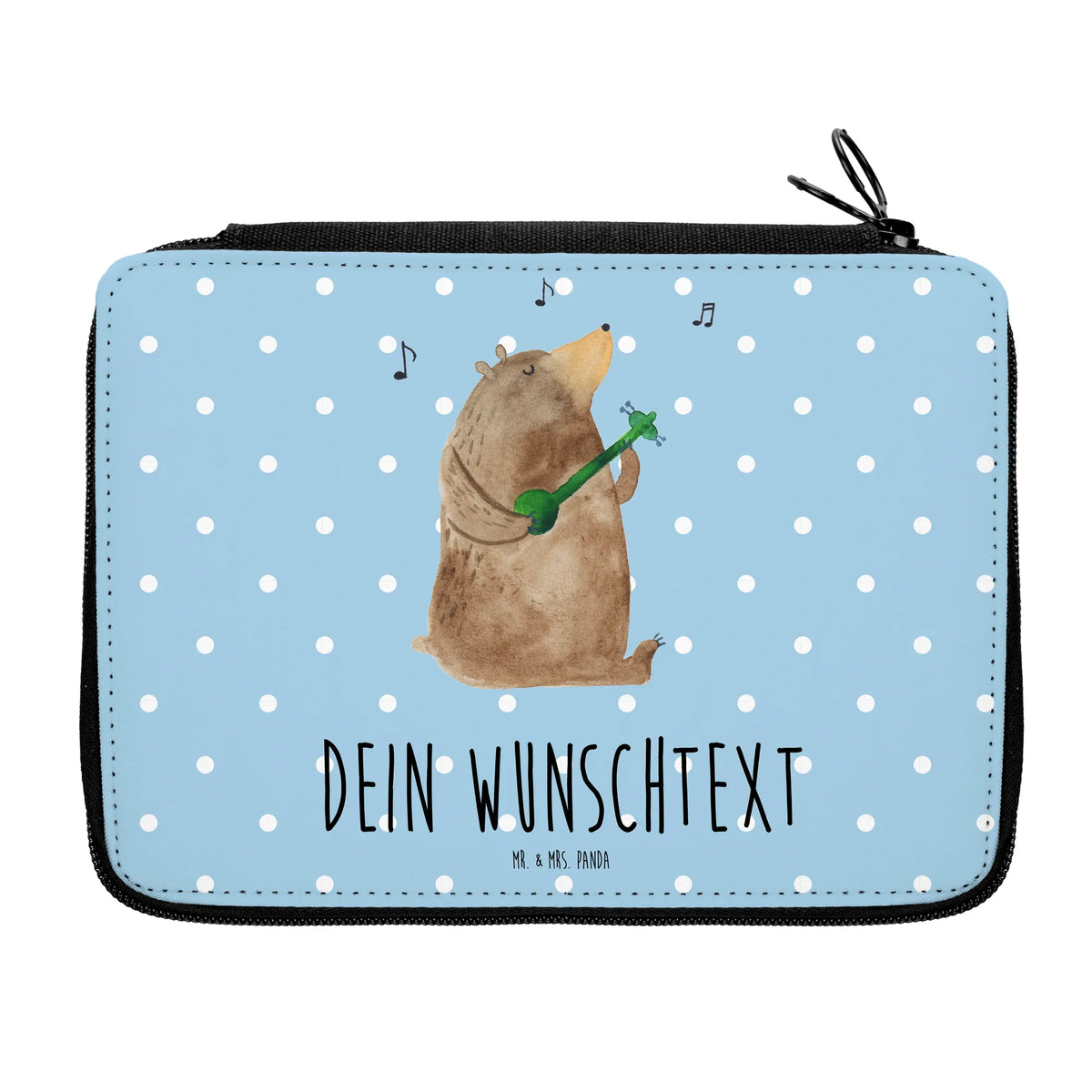 Personalised leather folder bear song teddy bear, cuddly toy, heart, love song, girlfriend, woman, gift, saying