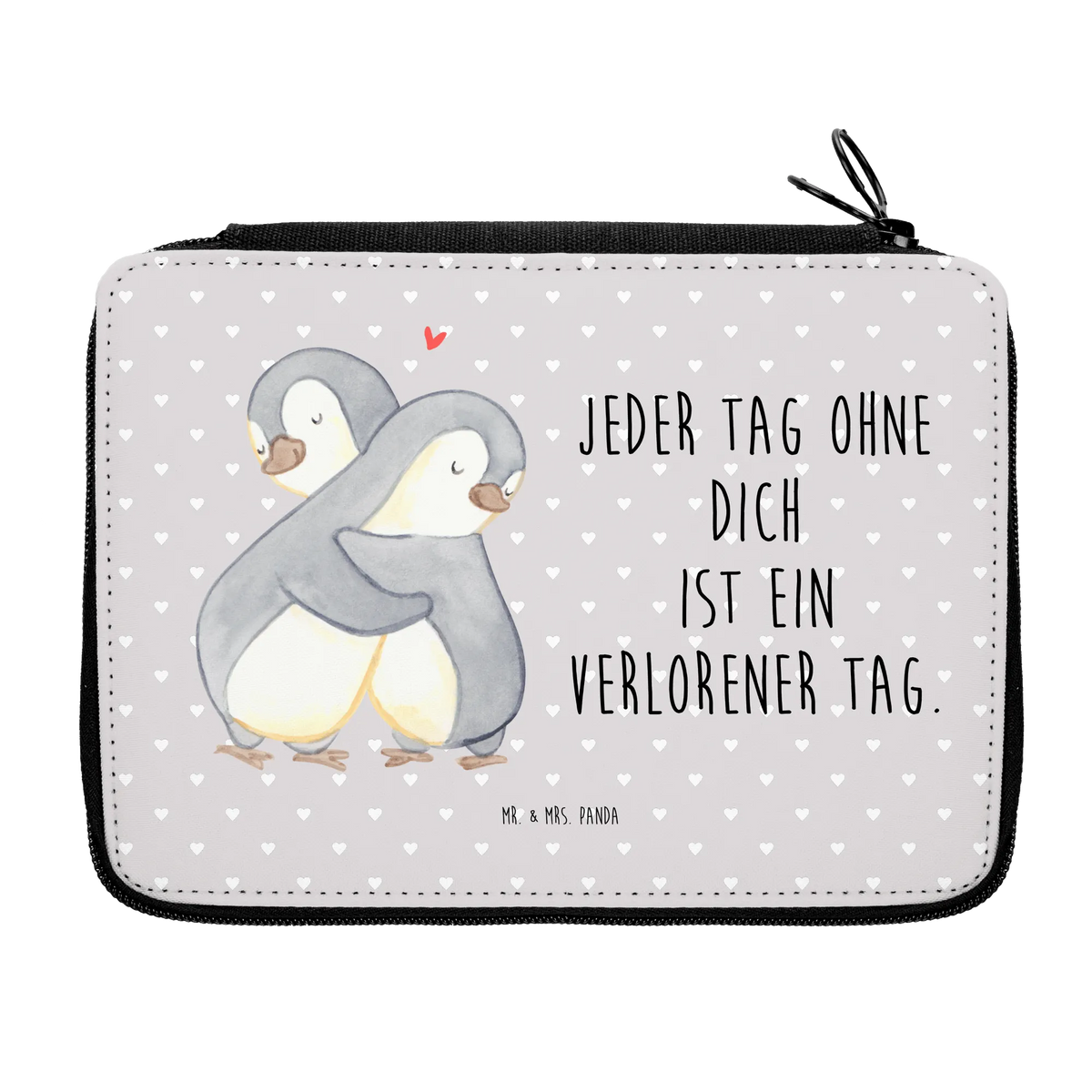 Piórnik Pingwiny Przytulanie Miłość, przyjaciel, przyjaciółka, mąż, żona, wesele, zaręczyny, prośba o rękę, prezent miłosny, rocznica, dzień ślubu