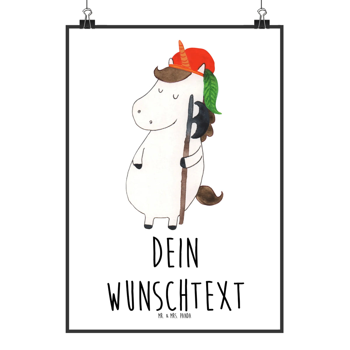 Personalised poster unicorn Young Medieval, Jack