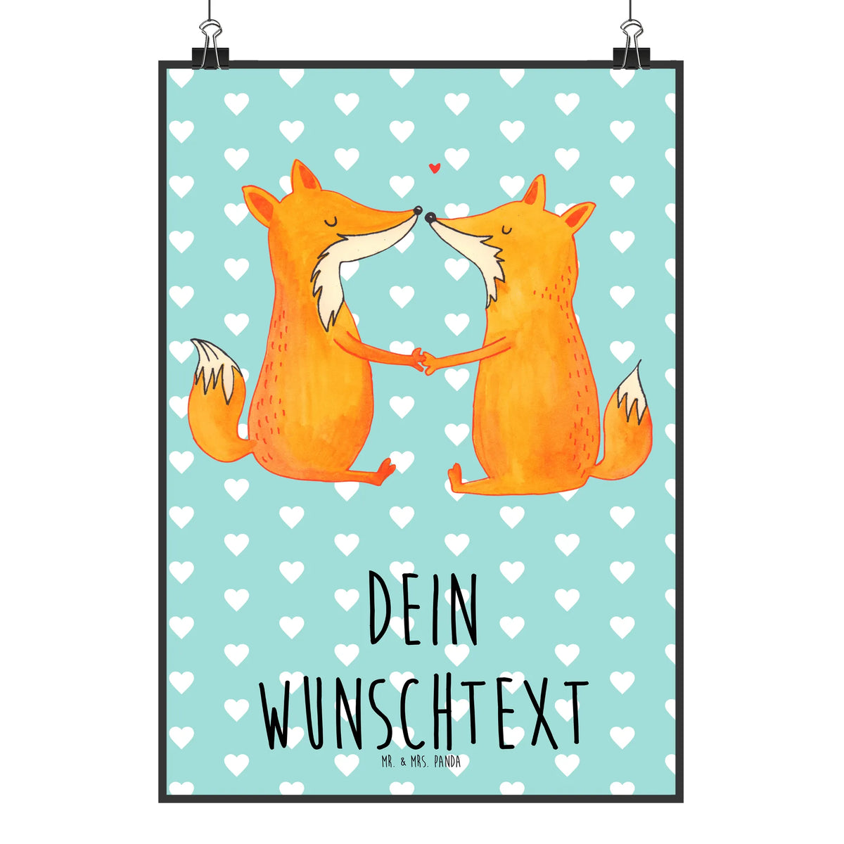 Personalised poster foxes Love animal lover, foxes, forest wildlife, clever as a fox, couple, husband, boyfriend, lovers, proof of love, girlfriend, fiancée, wife, marriage