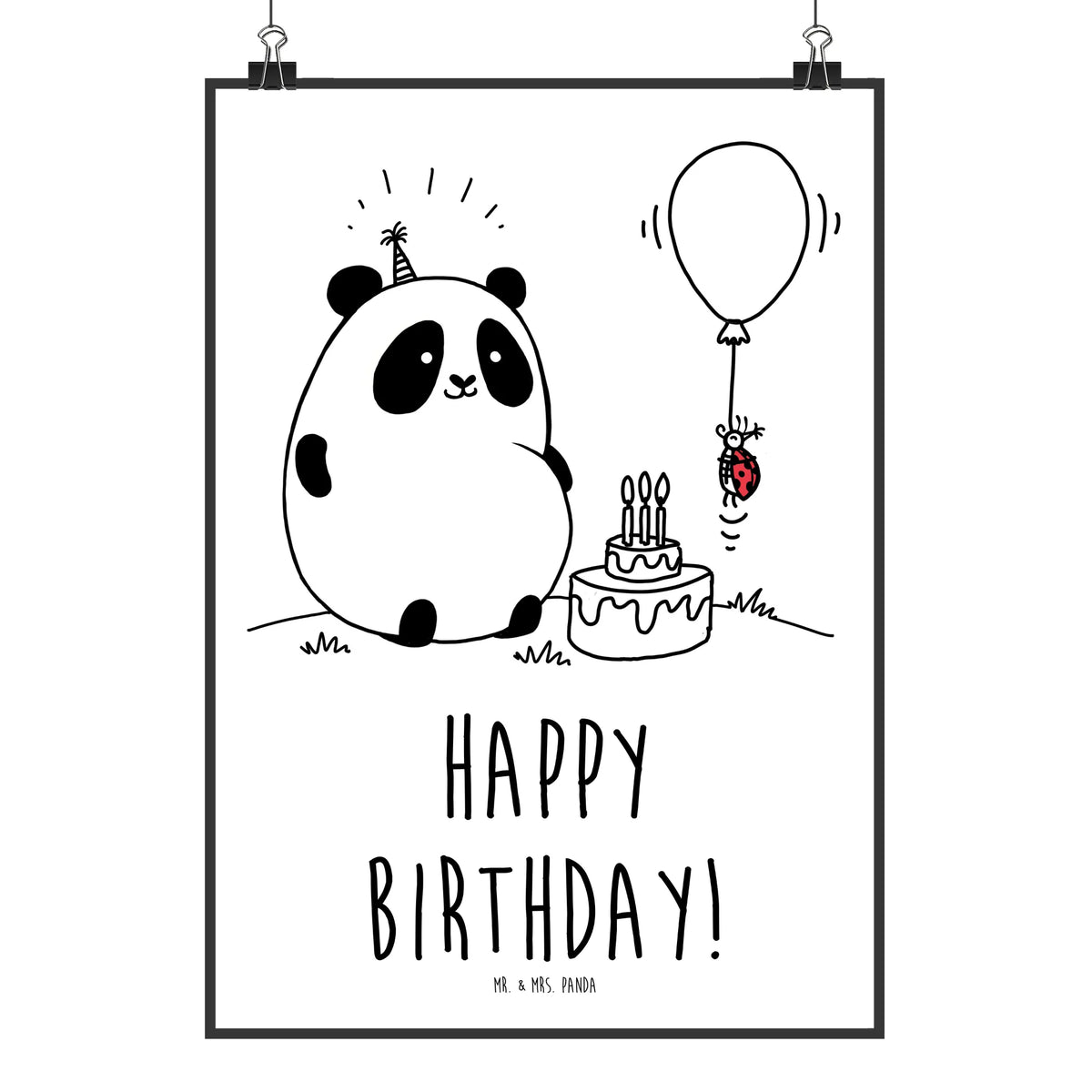 Poster Panda Geburtstag Wanddekoration, Posterdruck, wanddeko, Wandschmuck, kunstposter, kunstdruck poster, Designposter, Deko Bild, Bild, wanddruck, grafikposter, typografie poster, Panda Poster, wandkunst, Kunstdruck, Plakat, Design Poster, drucke, Wanddeko Bild, Mr. & Mrs. Panda Poster, Wandbild, Deko Poster