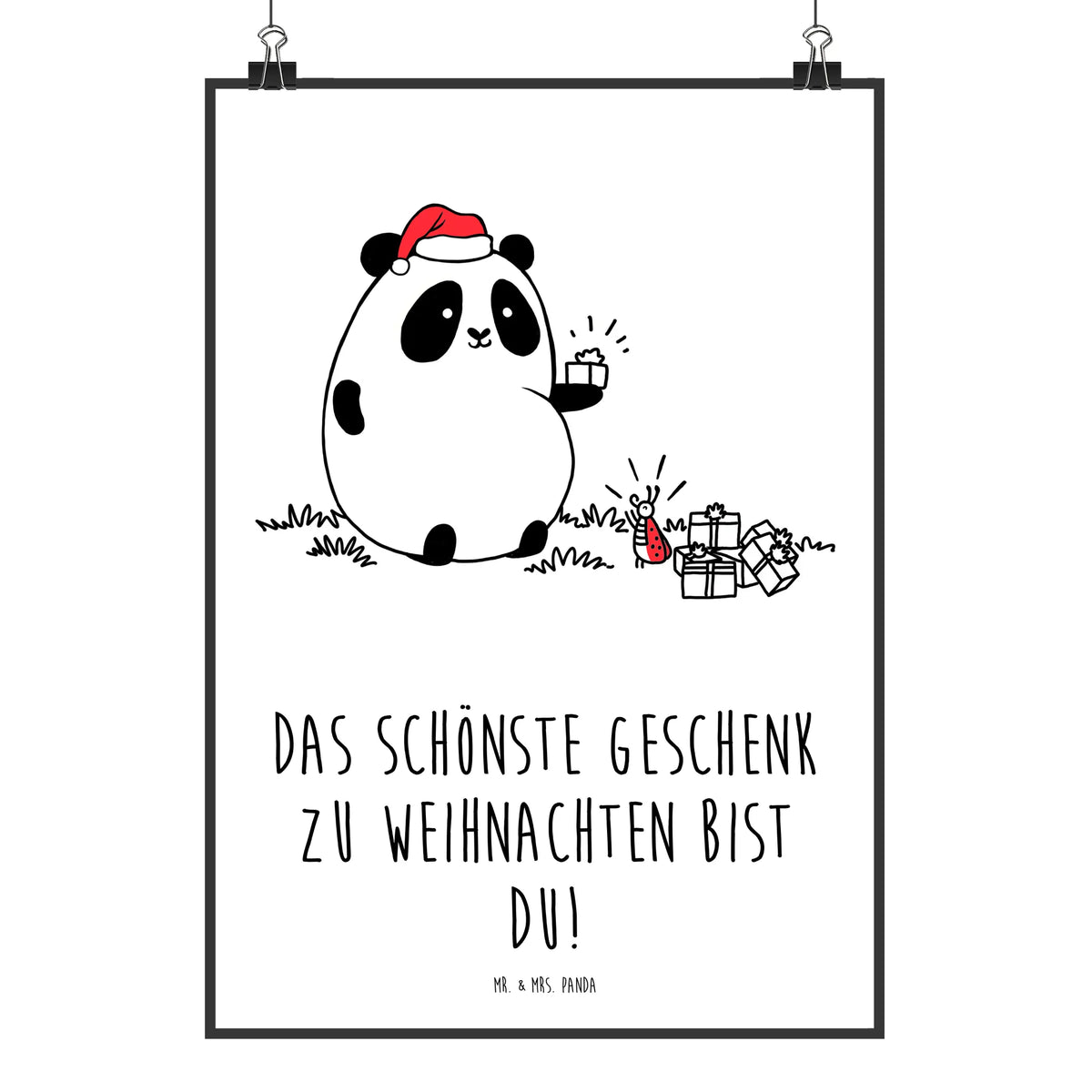 Poster Panda Weihnachtsgeschenk wanddruck, Deko Bild, Wandbild, drucke, wanddeko, kunstdruck poster, kunstposter, wandkunst, Wandschmuck, Design Poster, Panda Poster, Mr. & Mrs. Panda Poster, Designposter, Plakat, Kunstdruck, typografie poster, Wanddekoration, Wanddeko Bild, Deko Poster, grafikposter, Posterdruck, Bild
