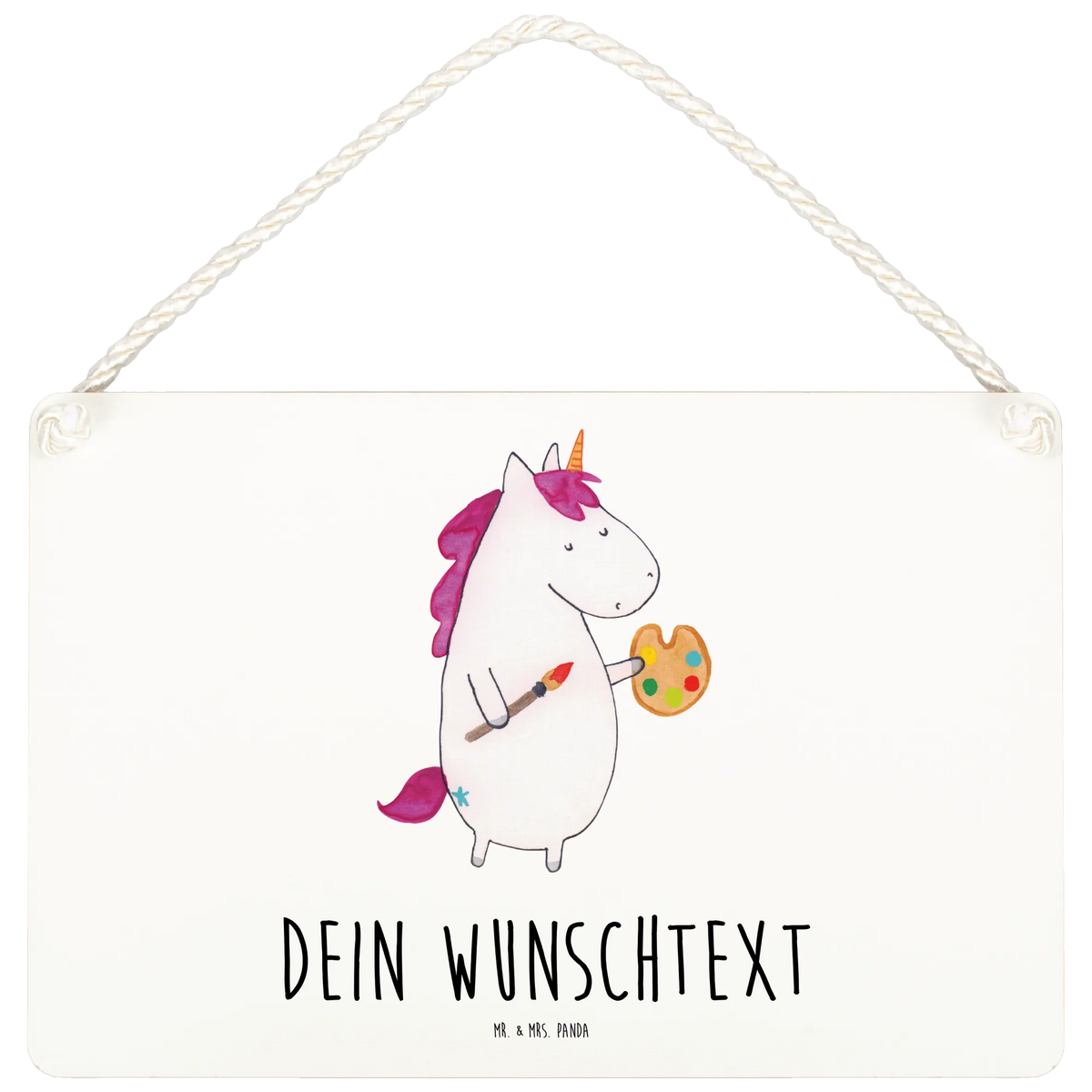 Personalisiertes Deko Schild Einhorn Künstler Personalisiertes Holzschild, Dekoschild Personalisiert, Schild personalisiert, Namensschilder personalisiert, Personalisiertes Deko Schild, Personalisiertes Schild, Türschilder personalisiert, Türschilder mit Namen, Unicorn, Einhorn Deko, Einhörner, Einhorn, Pinsel, Farbe, Stift, Zeichnen, Maler, Artist, Künstler, Malen, Welt, Englisch, Geschenk