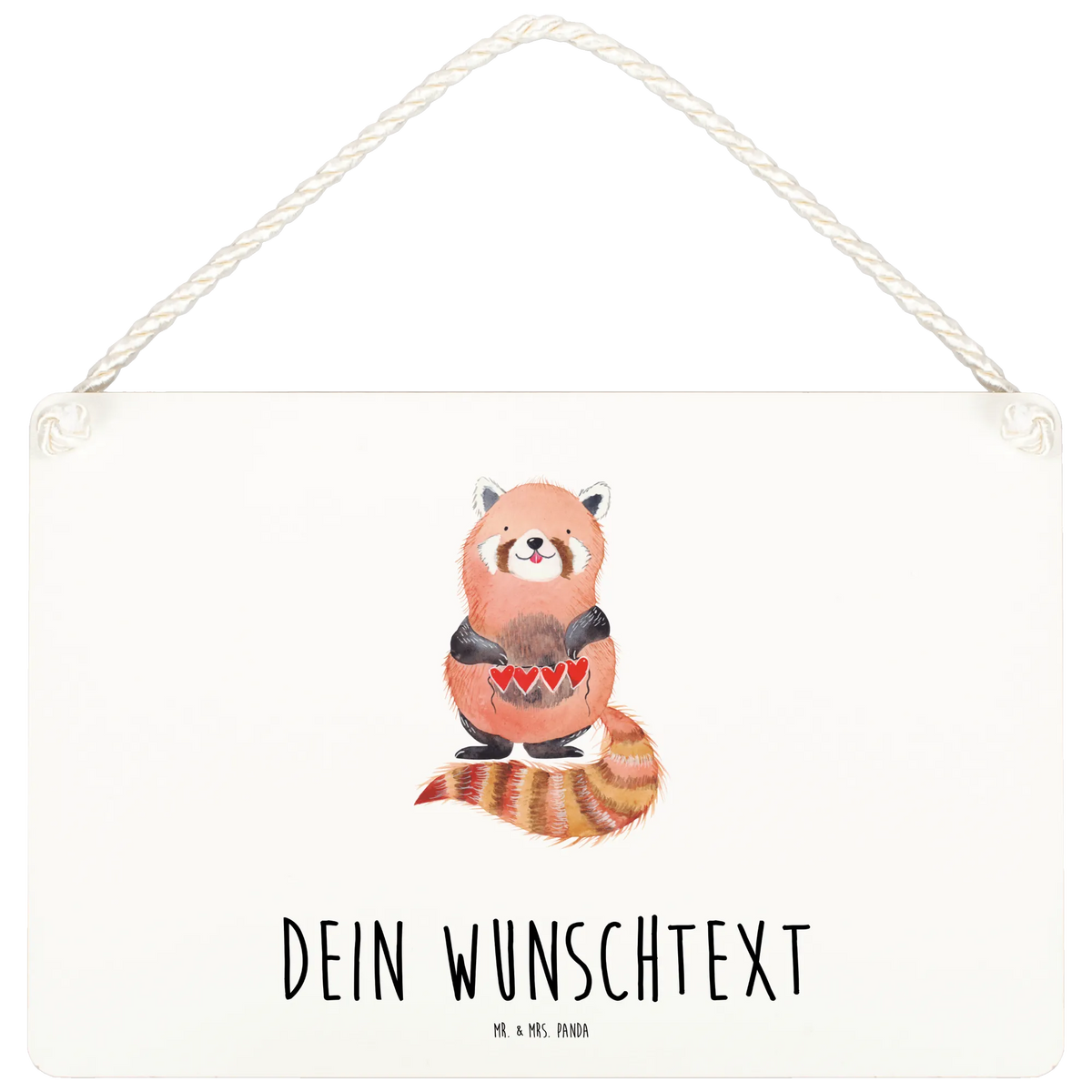 Personalisiertes Deko Schild Roter Panda Namensschilder personalisiert, Personalisiertes Deko Schild, Dekoschild Personalisiert, Türschilder personalisiert, Personalisiertes Holzschild, Schild personalisiert, Personalisiertes Schild, Türschilder mit Namen, Tiermotive, Lustige Sprüche, Gute Laune, Tiere, Herz, Panda, Lieblingsmensch, Liebe, Rot, Liebling