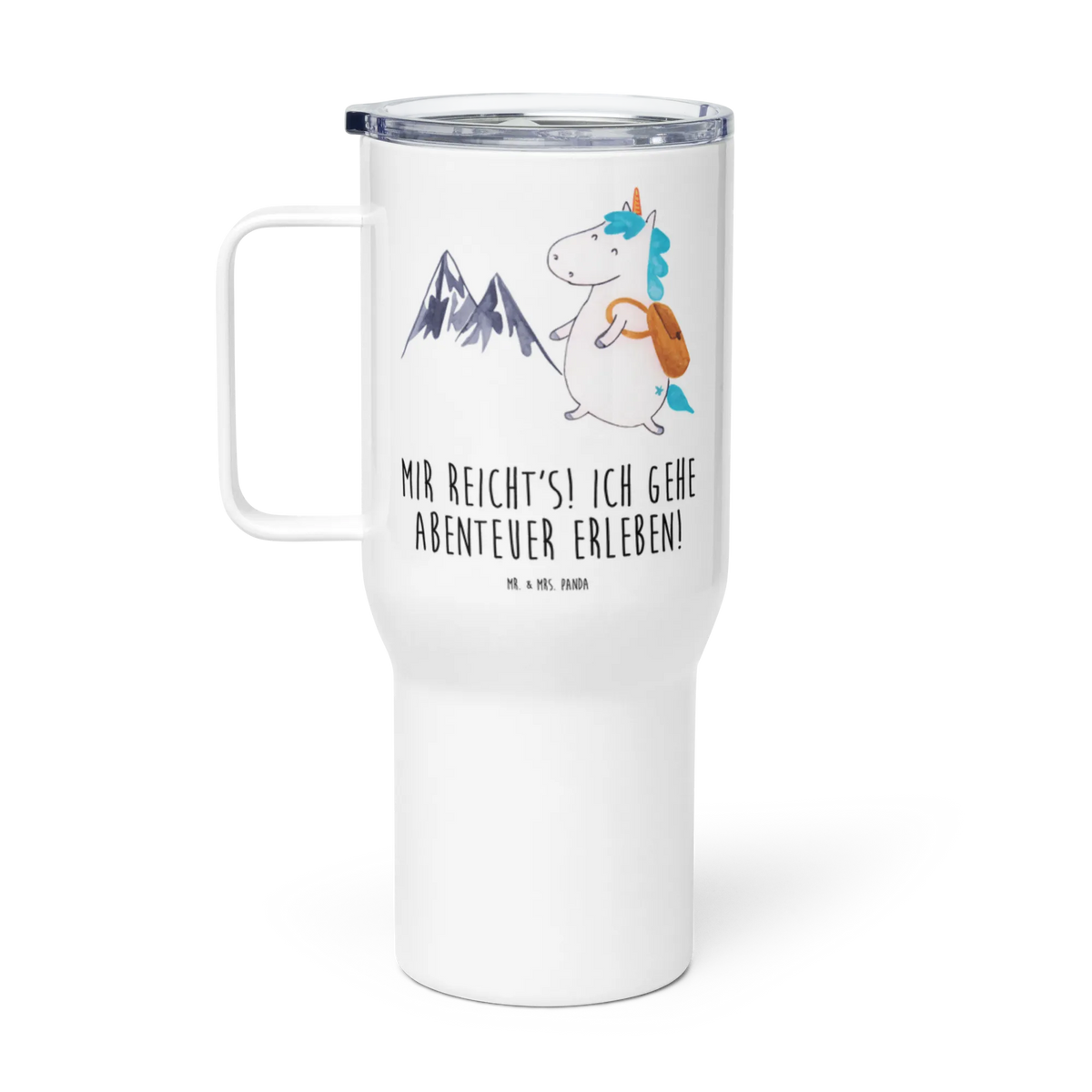 XXL thermal mug unicorn climber world trip, vacation, adventure, travel, mountains, mountaineer, explorer, world traveler, adventurer