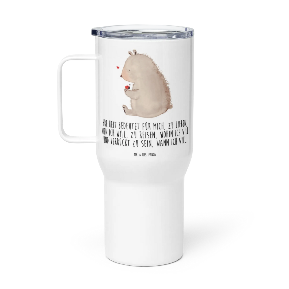 XXL Thermobecher Bär Marienkäfer Thermos-Becher, Isolierbecher, Trinkgefäß, getränkebecher, Thermobecher, Jumbo Becher, Edelstahlbecher, Edelstahl-Thermobecher, Teebecher, Autobecher, Kaffee-Thermobecher, Großer Thermobecher, Teetasse, Reisebecher, To-Go-Becher, Kaffee-to-go-Becher, Mehrwegbecher, XL Thermobecher, Edelstahl Tasse, Mehrweg-Kaffeebecher, XL Reisetasse, thermosbecher, Teddy, Bär, Teddybär, Motivation, Liebe, Marienkäfer, Das Leben Ist schön, Freiheit