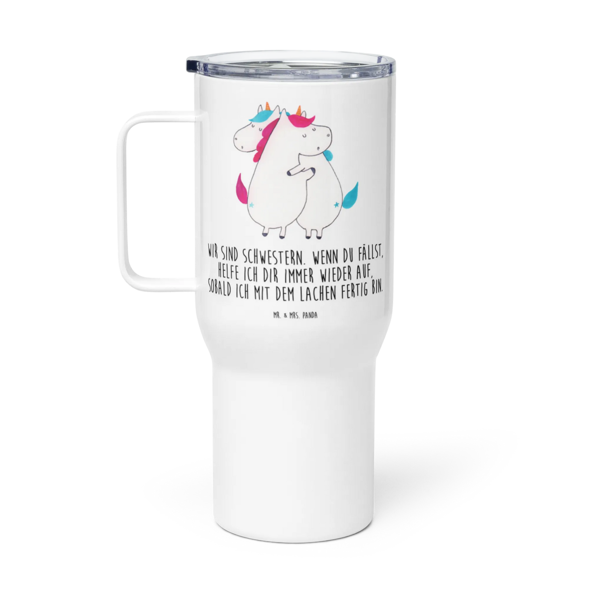 XXL Thermobecher Einhörner Umarmen Teetasse, Jumbo Becher, Mehrweg-Kaffeebecher, Edelstahlbecher, Mehrwegbecher, Edelstahl Tasse, Teebecher, Autobecher, XL Thermobecher, Isolierbecher, thermosbecher, To-Go-Becher, Kaffee-Thermobecher, getränkebecher, Thermos-Becher, Kaffee-to-go-Becher, Trinkgefäß, Edelstahl-Thermobecher, XL Reisetasse, Reisebecher, Thermobecher, Großer Thermobecher, Unicorn, Einhorn, Einhörner, Einhorn Deko, Schwester, Familie, Liebe, Geschwister, Sister, Freundin, BFF, Freundinnen, Schwestern