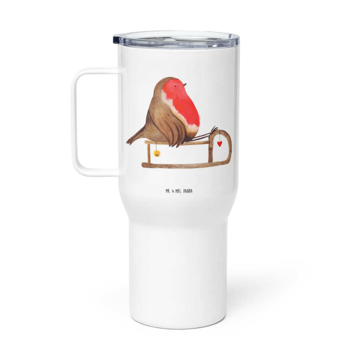 XXL Thermobecher Rotkehlchen Schlitten Kaffee-to-go-Becher, Edelstahl Tasse, Teebecher, XL Thermobecher, Thermos-Becher, Großer Thermobecher, Mehrwegbecher, Edelstahl-Thermobecher, getränkebecher, Teetasse, thermosbecher, Kaffee-Thermobecher, Trinkgefäß, Thermobecher, Autobecher, Mehrweg-Kaffeebecher, Isolierbecher, To-Go-Becher, Reisebecher, Edelstahlbecher, Jumbo Becher, XL Reisetasse, Weihnachten, Winter, Weihnachtsdeko, Nikolaus, Advent, Heiligabend, Wintermotiv, Schlitten, Vogel
