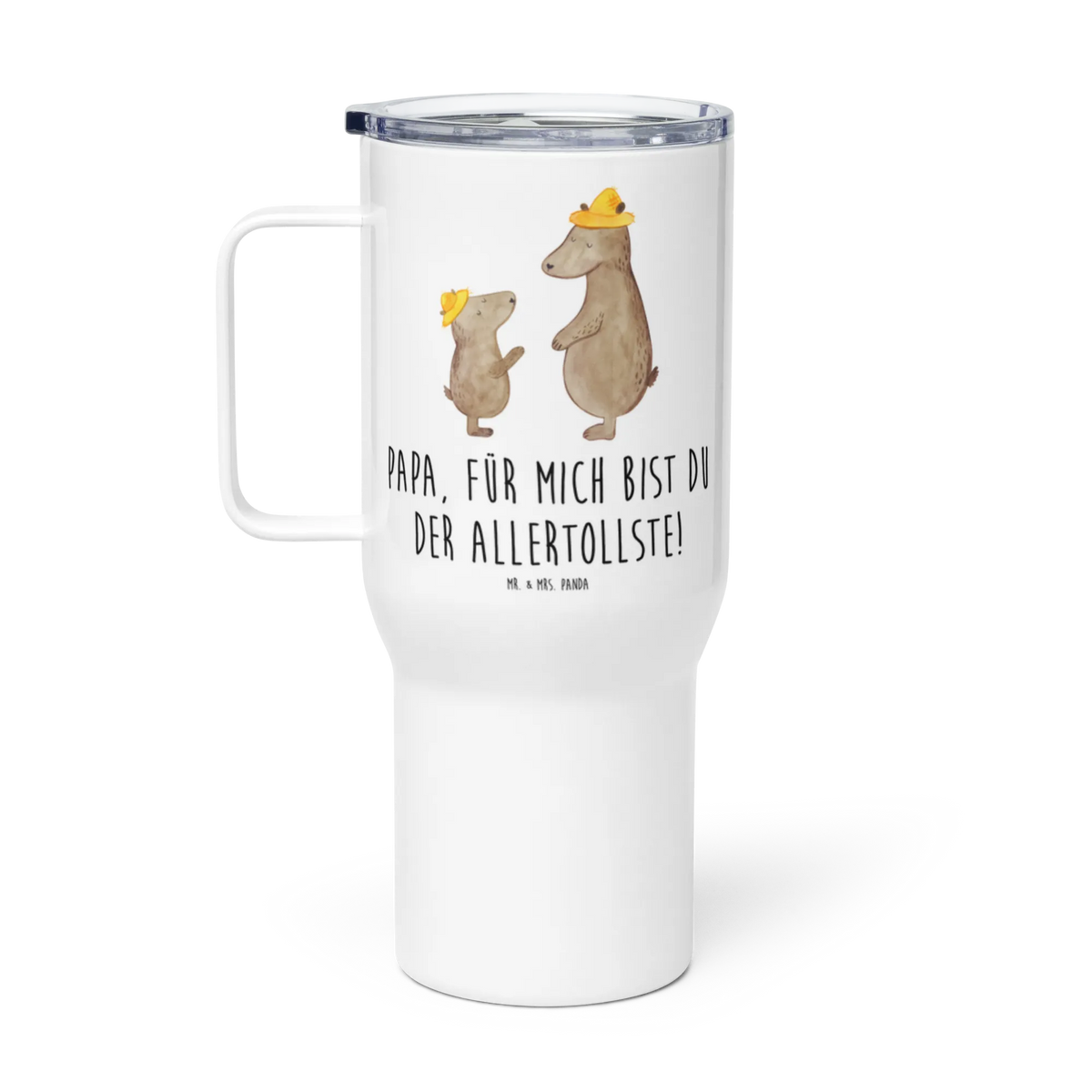 Kaffee-to-go-Becher Bären mit Hut Kaffee-Thermobecher, getränkebecher, Edelstahlbecher, XL Thermobecher, Teetasse, Jumbo Becher, Mehrweg-Kaffeebecher, Autobecher, XL Reisetasse, Teebecher, Großer Thermobecher, To-Go-Becher, Kaffee-to-go-Becher, Isolierbecher, Mehrwegbecher, Trinkgefäß, Edelstahl-Thermobecher, thermosbecher, Reisebecher, Edelstahl Tasse, Thermobecher, Thermos-Becher, Muttertag, Vatertag, Mama, Papa, Oma, Opa, Familie, Schwester, Bruder, Vater-Sohn, Family, Paps, Vater, Bär, Bären, Papi, Kind, Vorbild, Kinder, Lieblingsmensch, Sohn, Söhne, Daddy, Dad