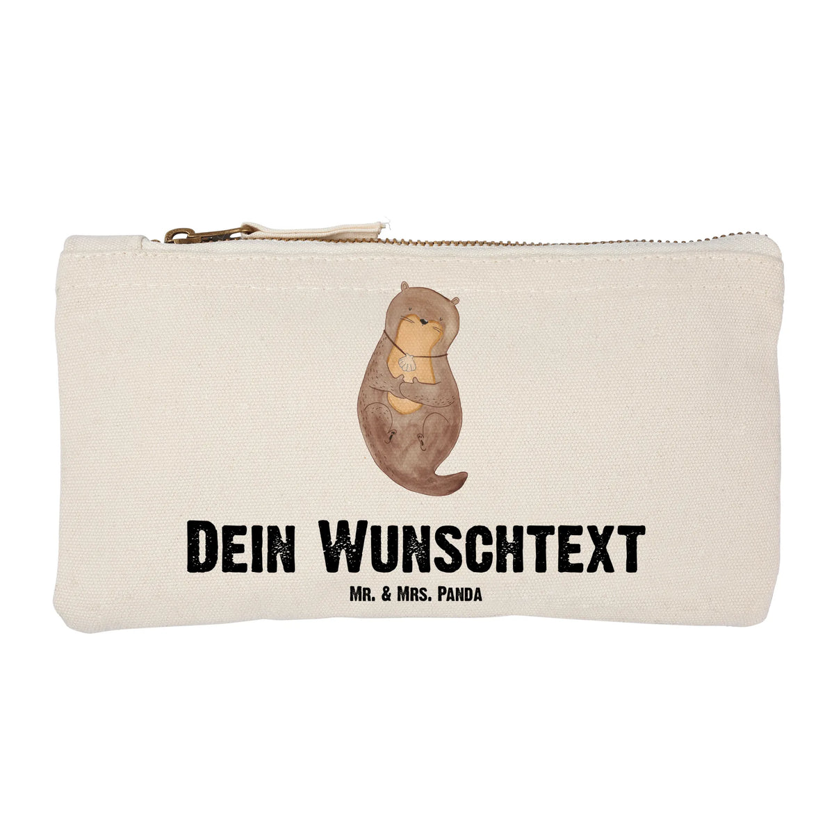 Personalised make-up bag otter shell animal lover, marten, sea otter, European otter, water mammal, aquatic animal, baby otter, predator, water, otter gifts, gift ideas for animal lovers, animal, mammal, water animal, gifts for people in love, brooding, otter love, daydreaming, dreaming