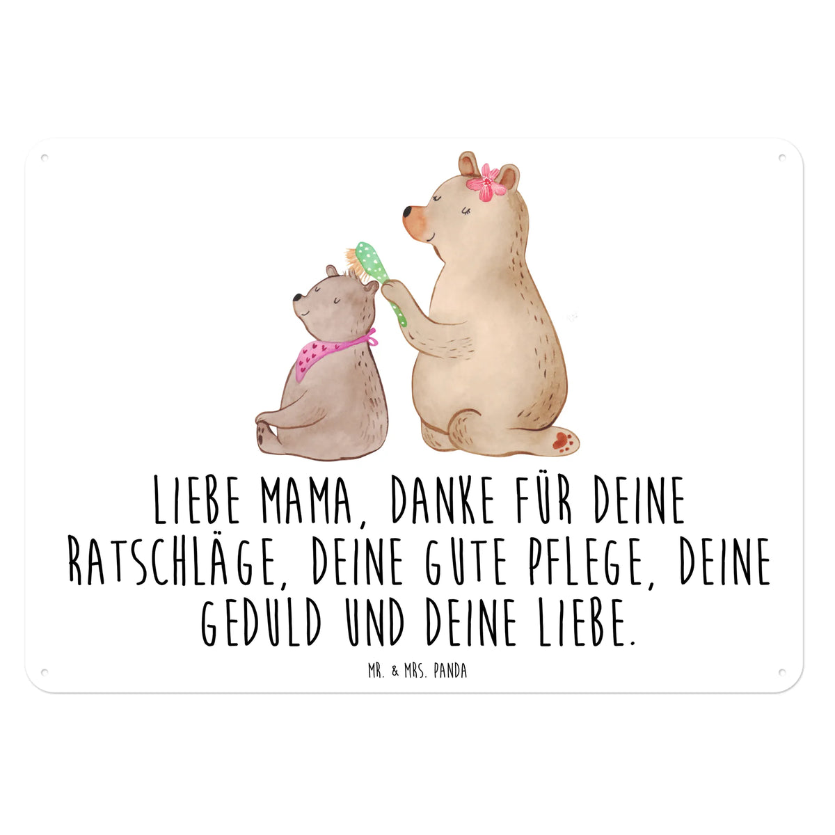 Blechschild Bär Kind