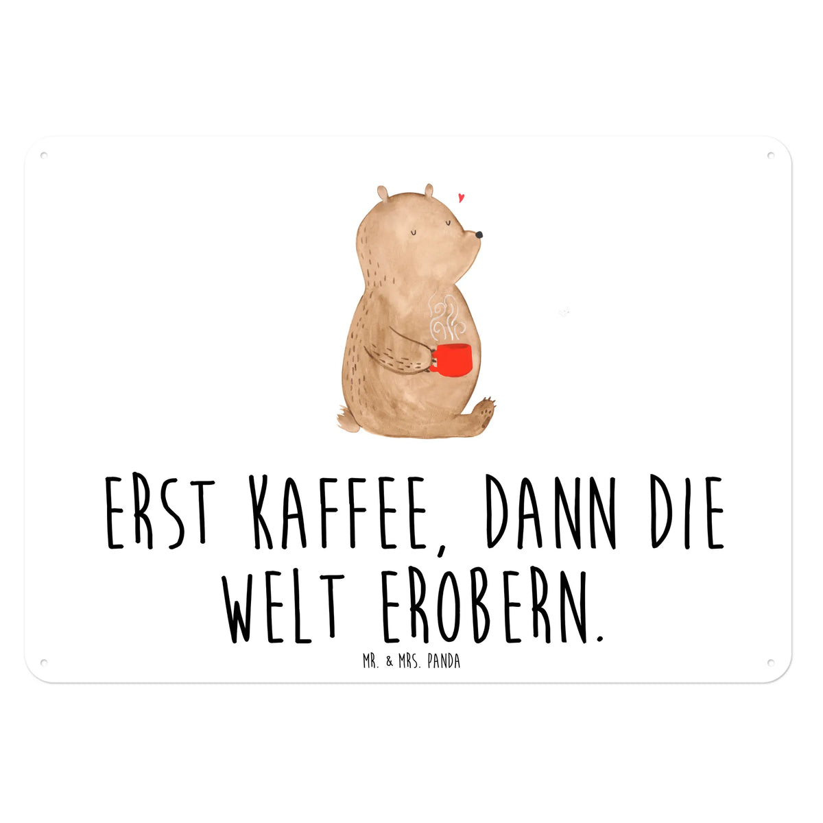 Blechschild Bär Kaffee