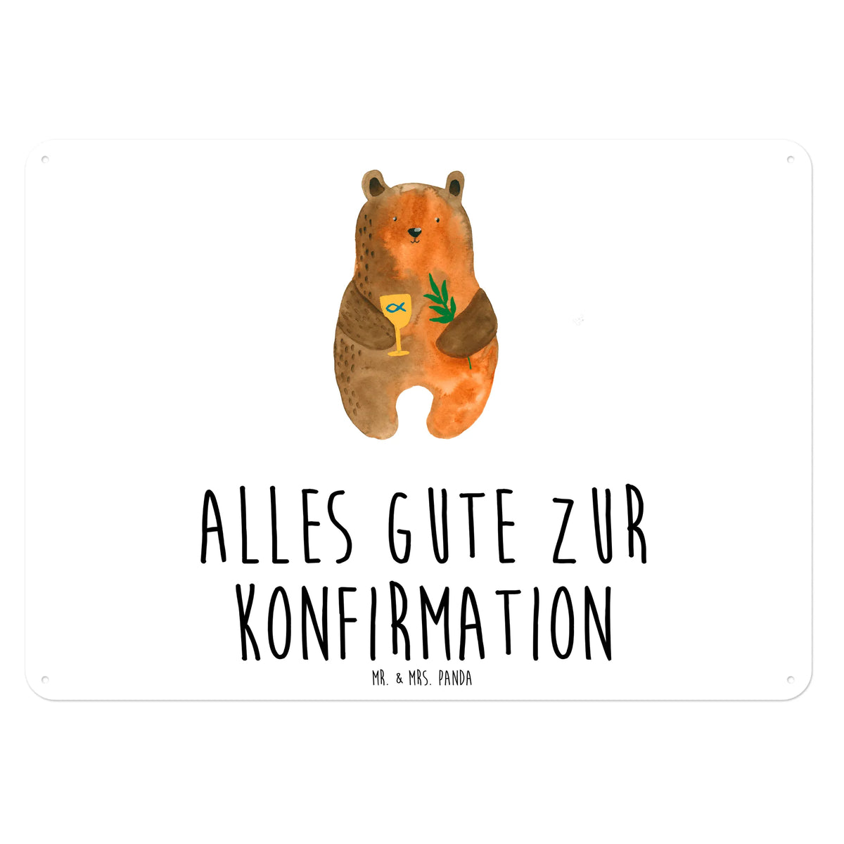 Blechschild Bär Konfirmation