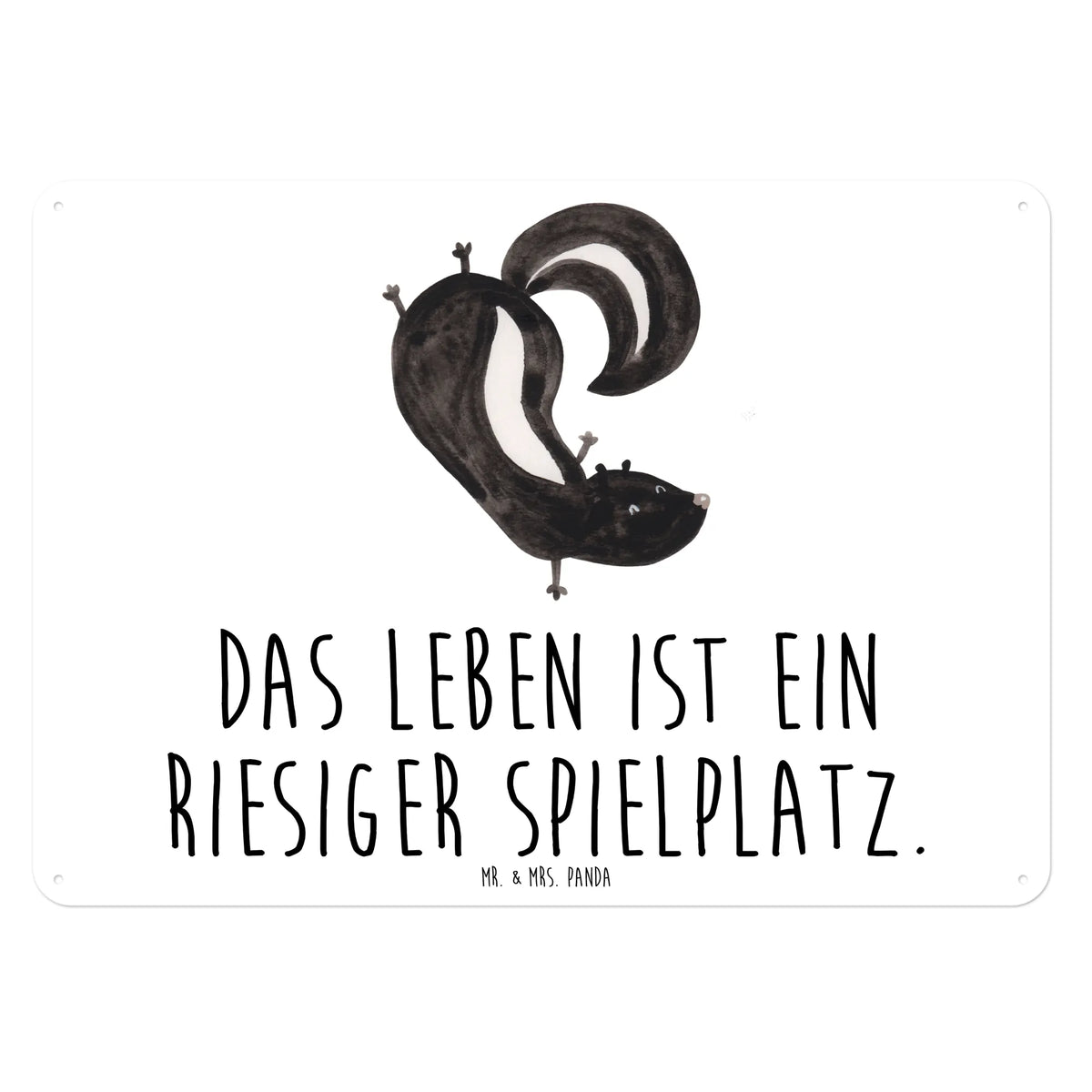 Blechschild Stinktier Handstand