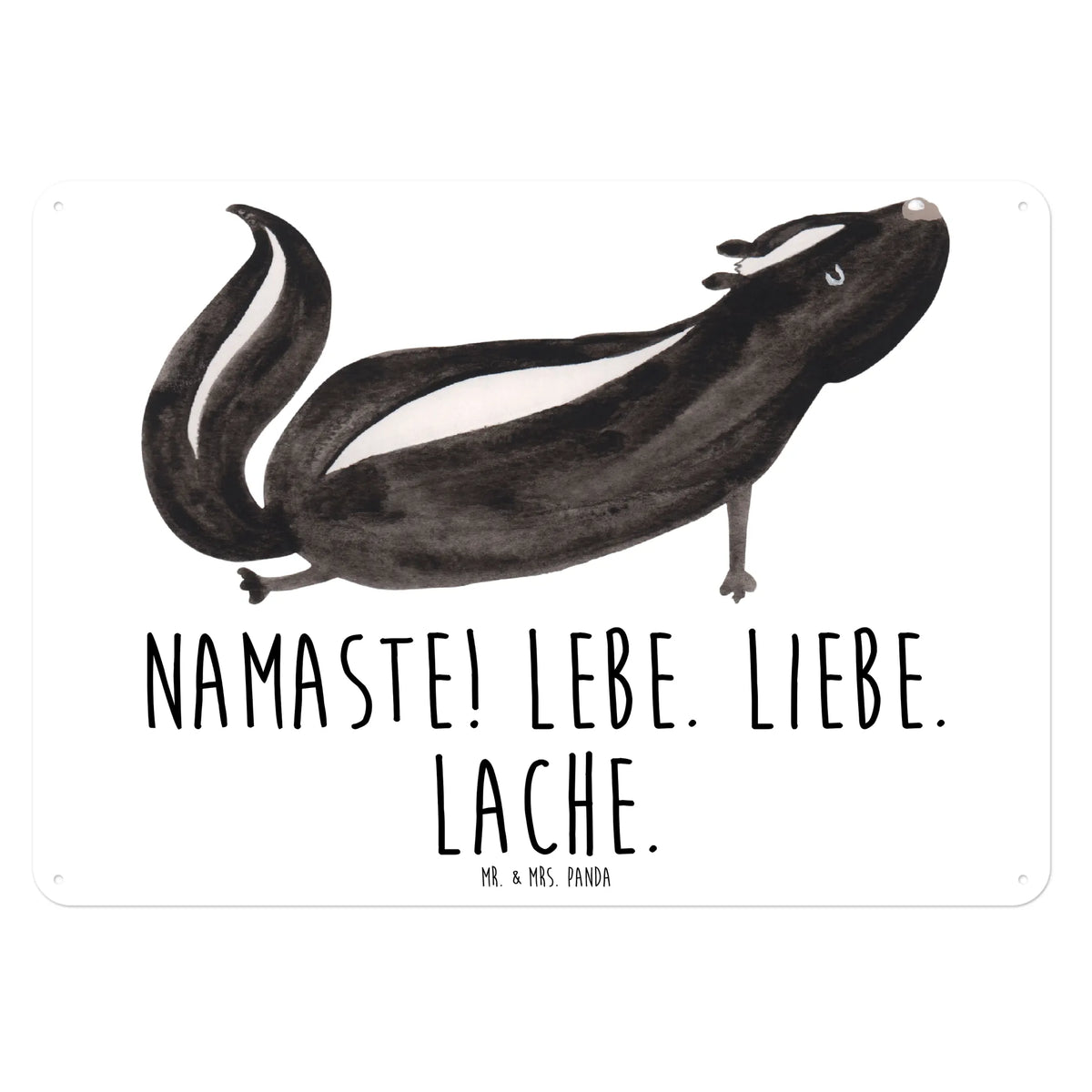 Blechschild Stinktier Yoga